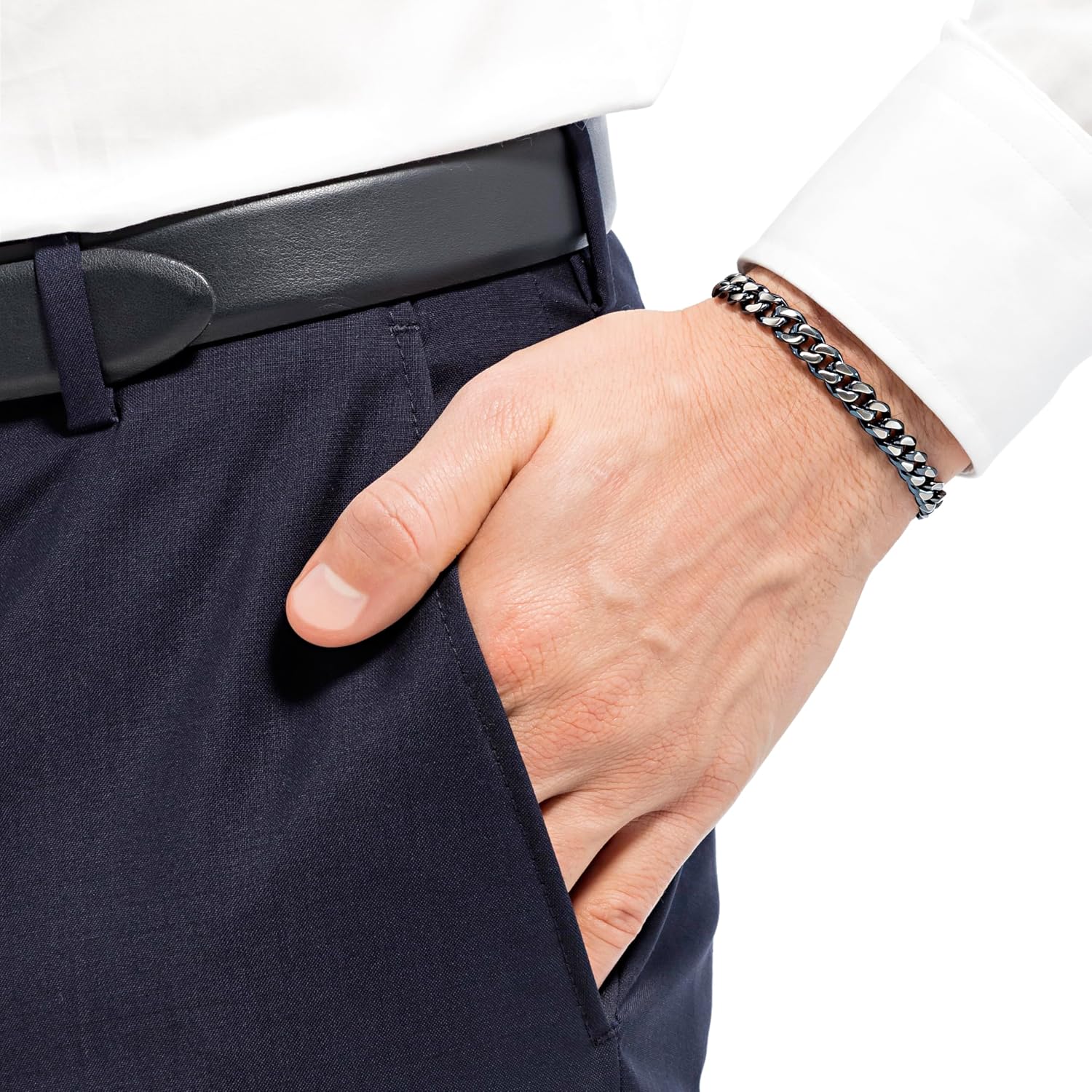 Detalle 2 de JOOP! Armband Edelstahl Herren – 21 cm, Bicolor, Geschenkbox inklusive