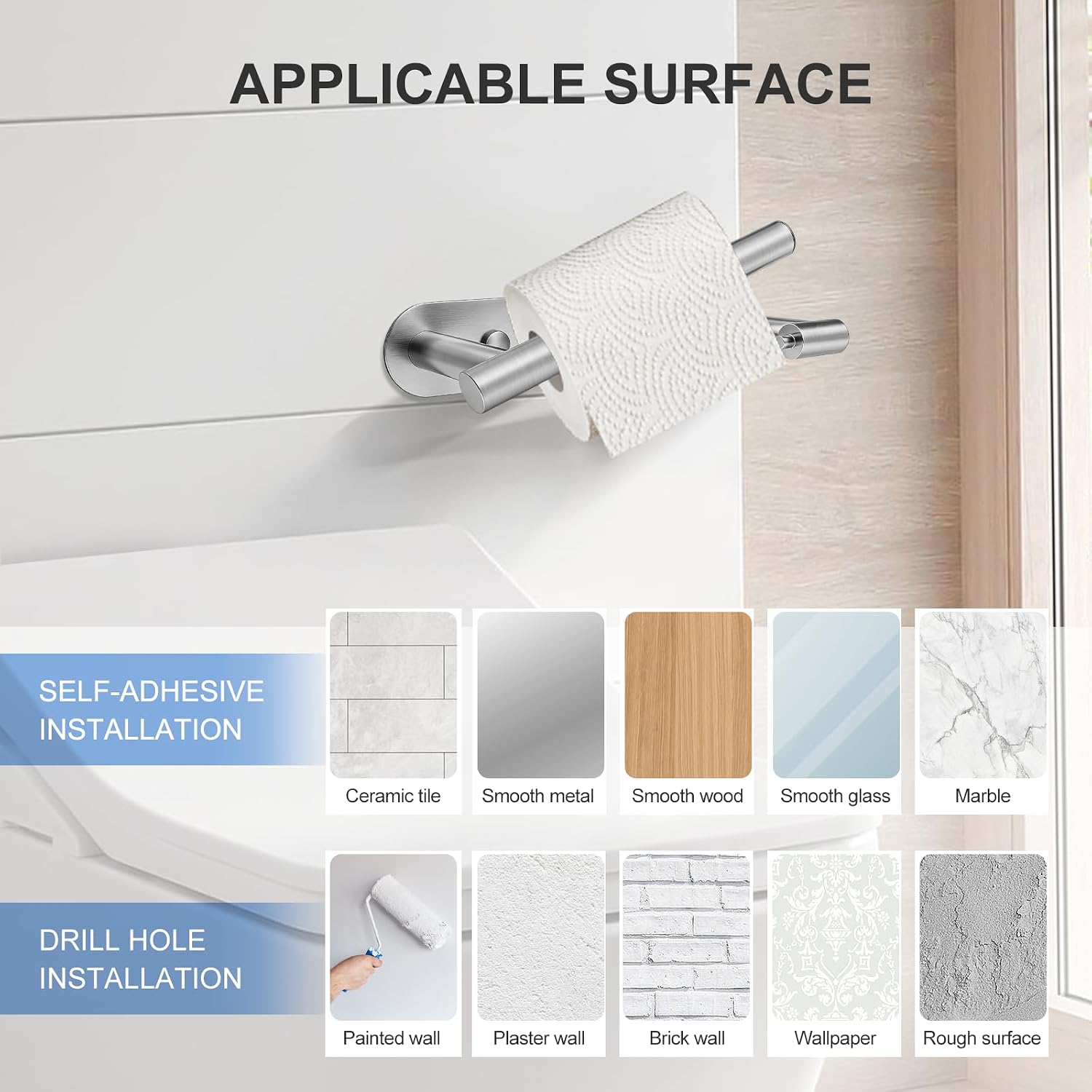 Thumbnail 6 de SetSail k093 Toilet Paper Holder, Brushed Nickel Stainless Steel