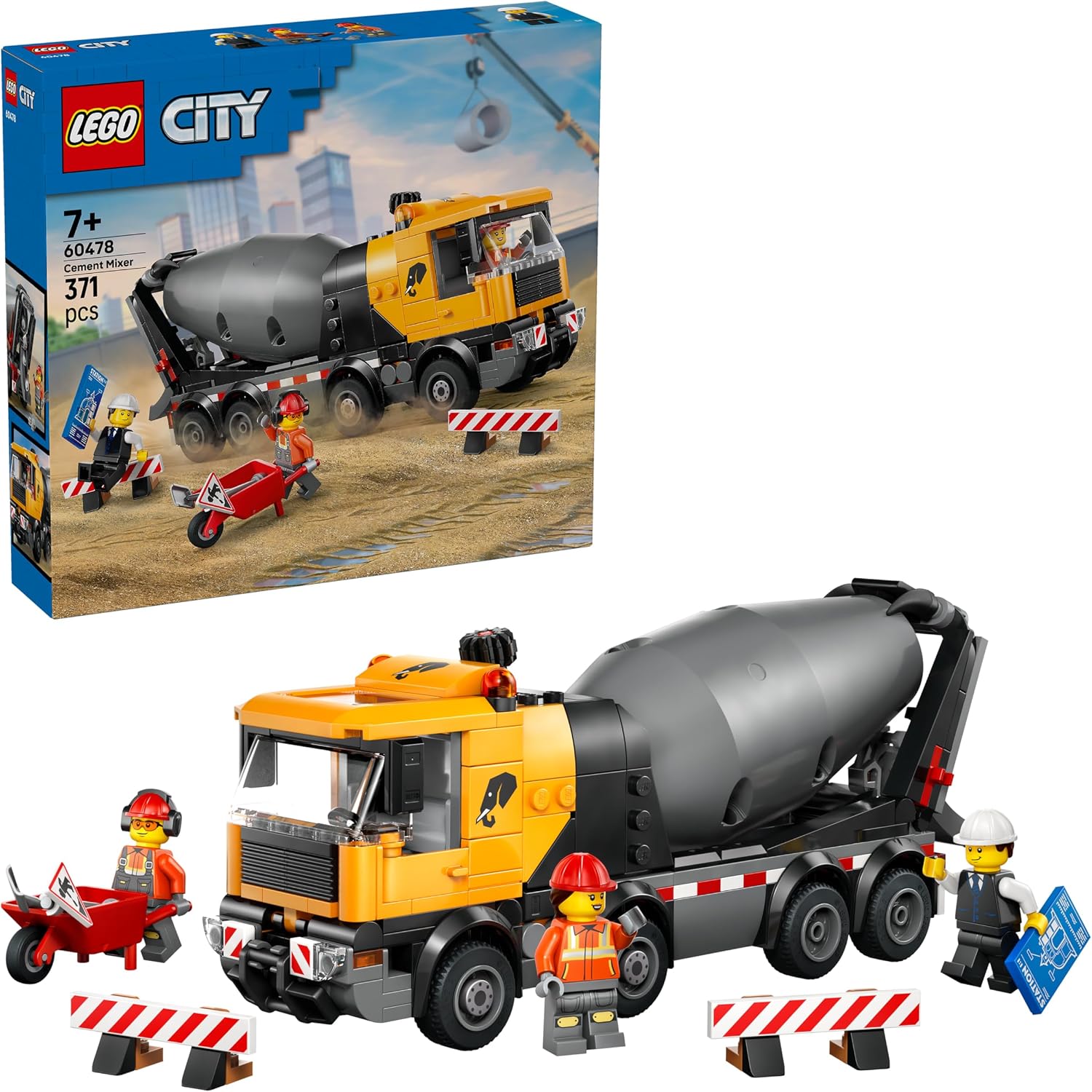 Detalle de LEGO City Hormigonera 60478 para 7+ años