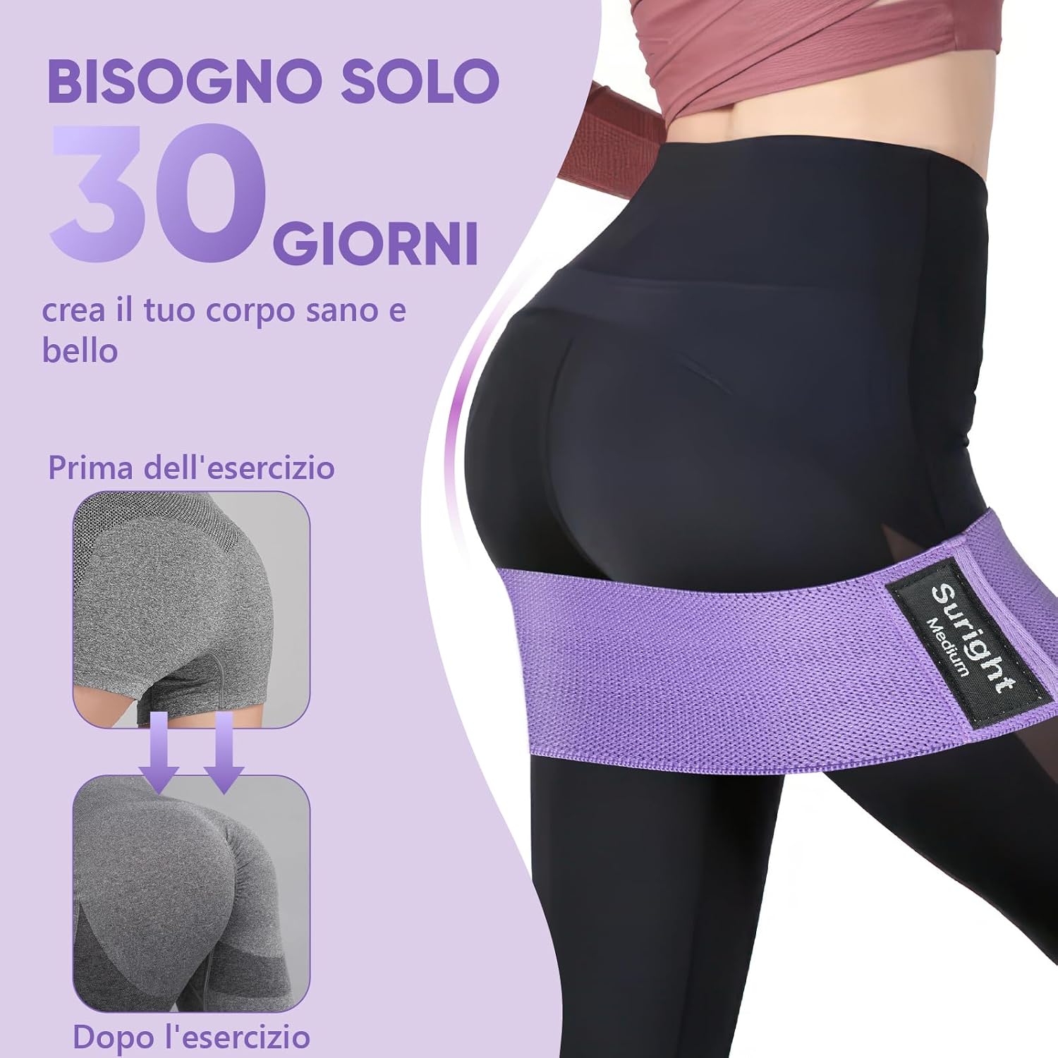 Thumbnail 6 de Suright Elastici Fitness 34x8 cm 3 livelli