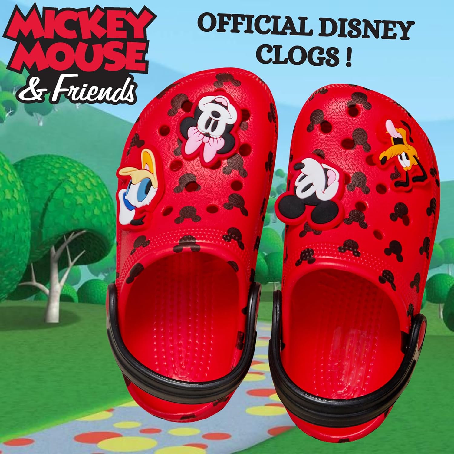 Detalle de Disney Sabots Mickey/Minnie Mouse avec Charms – Sandales d’été pour enfants