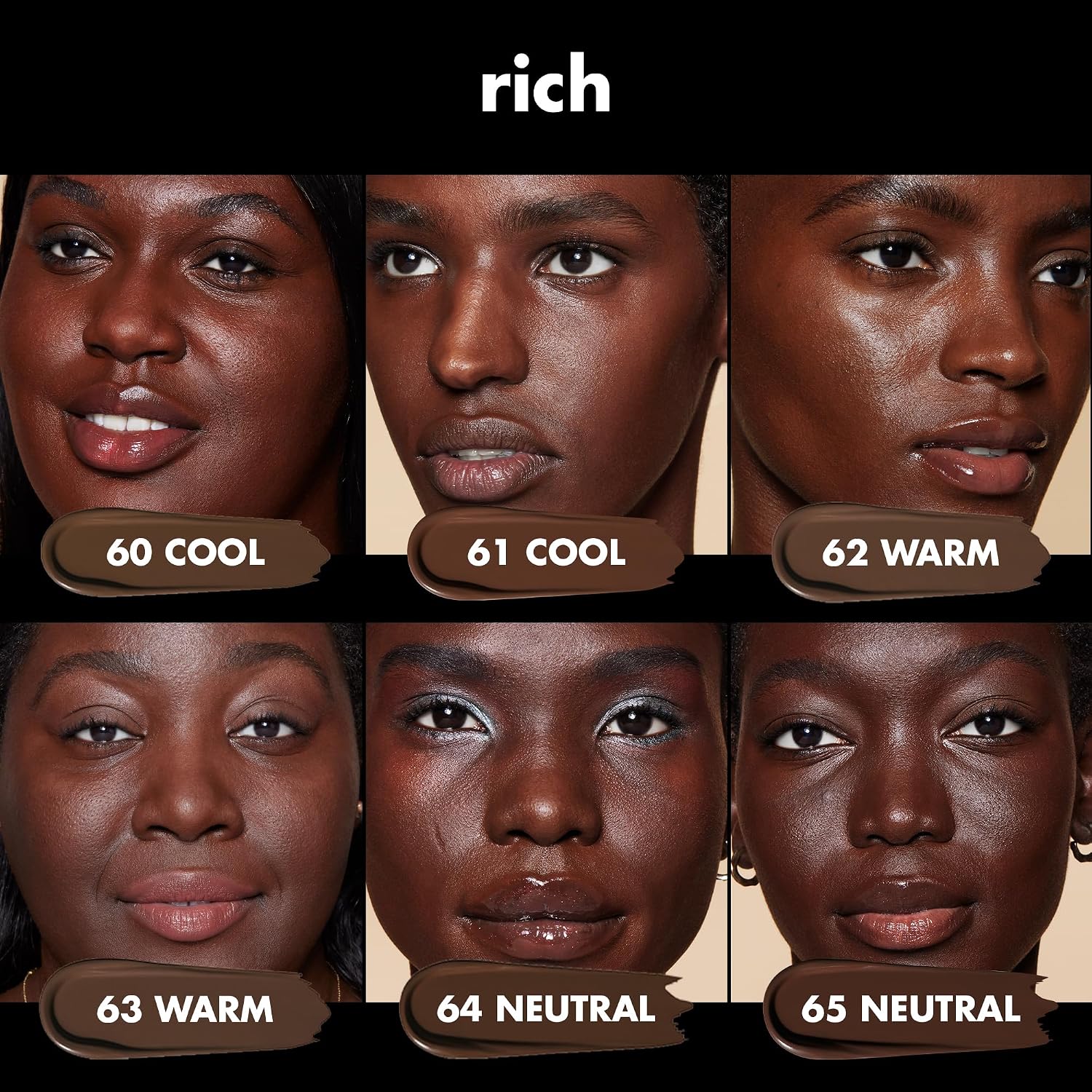 Thumbnail 2 de e.l.f. Soft Glam Foundation 62 Rich Warm – mittlere, aufbaubare Deckkraft mit seidig-mattem Finish