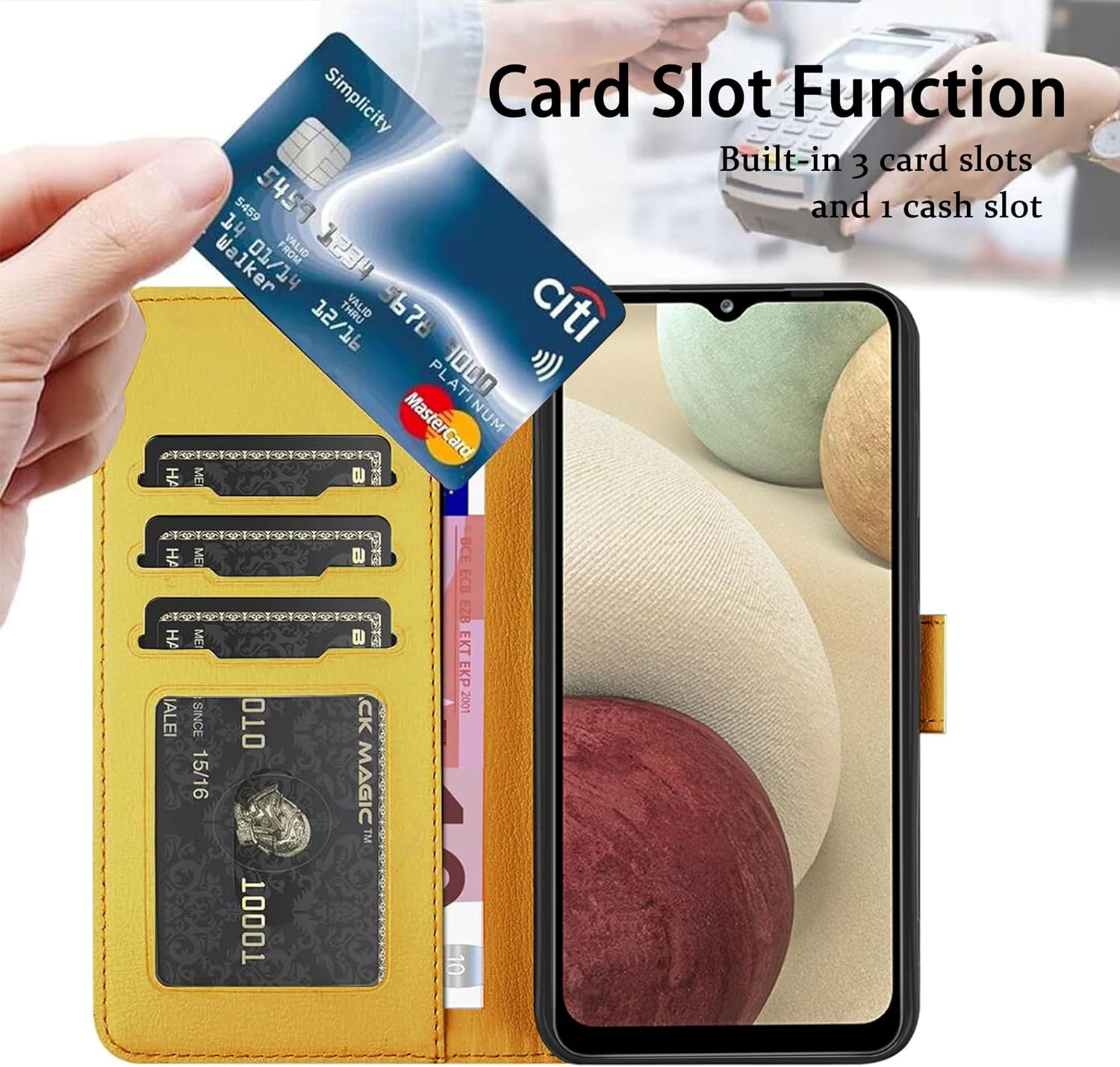 Detalle 2 de Jeffene Galaxy A16 Wallet Case 6.7in