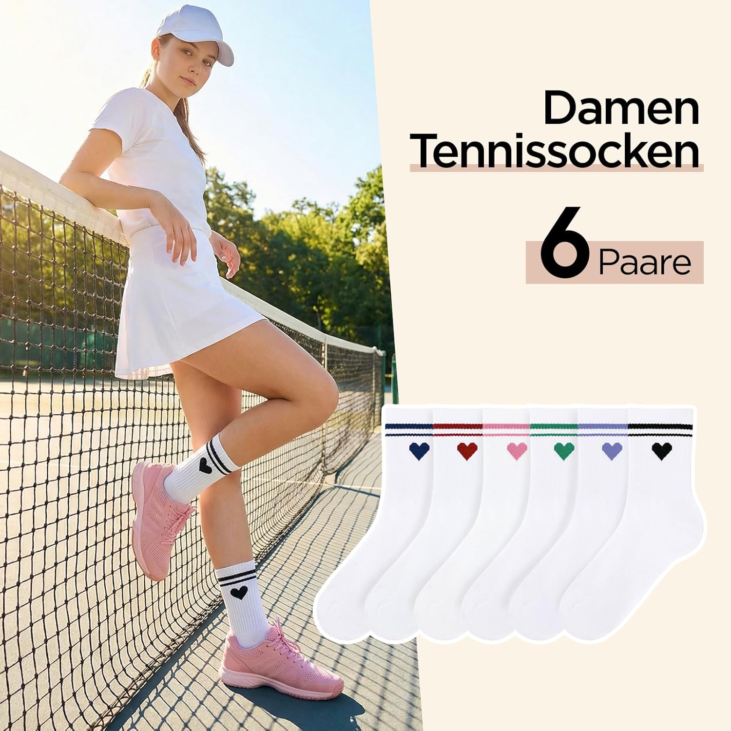 Thumbnail 6 de Briyat 5 paia di calzini sportivi da donna: comfort, traspirazione e vestibilità stabile