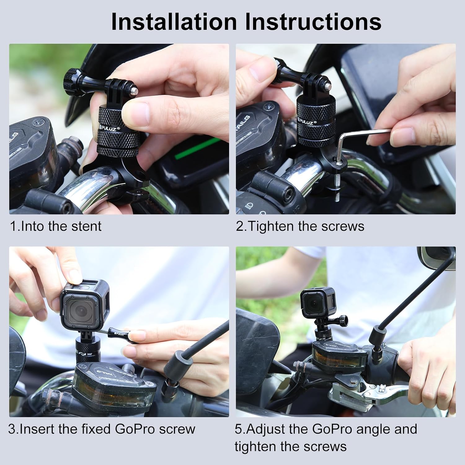 Thumbnail 4 de PULUZ Action Camera Handlebar Mount 360°