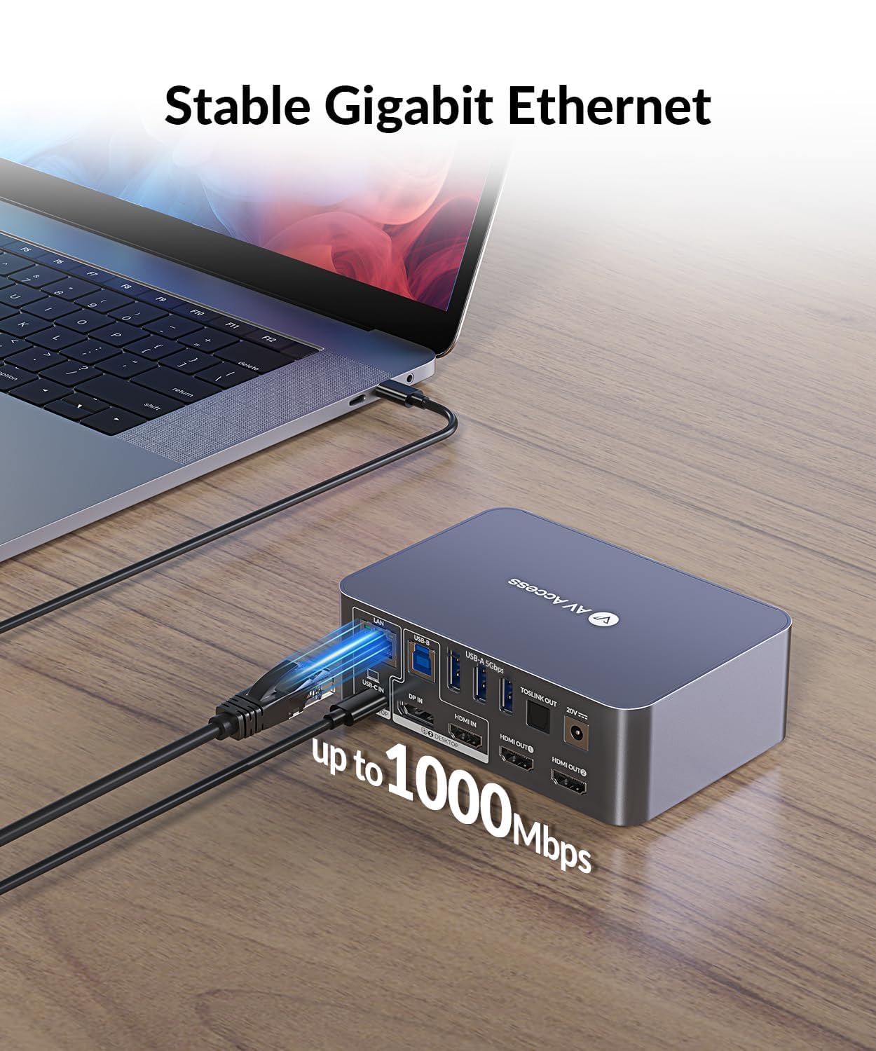 Detalle 2 de AV Access iDock C10 Dual Monitor KVM Docking Station