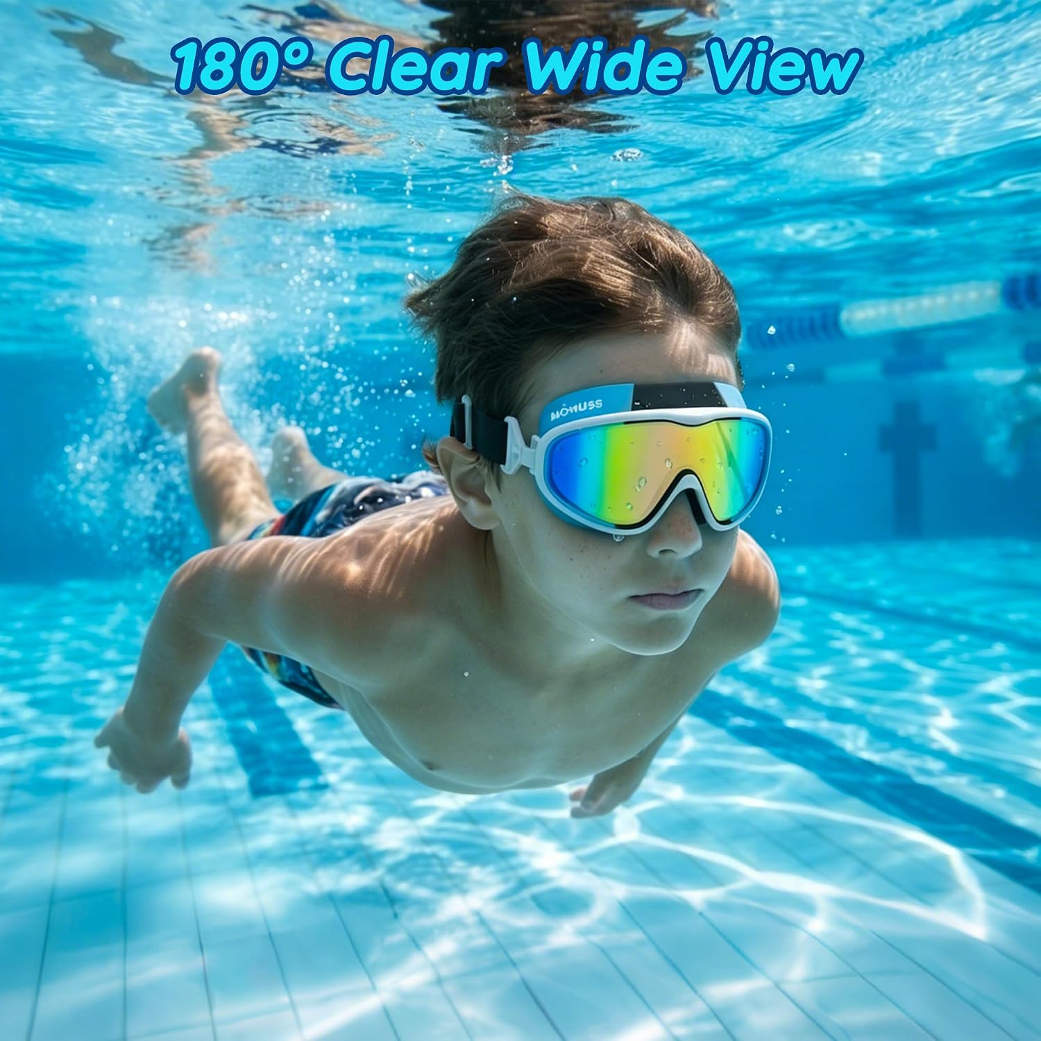 Thumbnail 5 de MOMUSE 2PC Kids Swim Goggles with Comfort Fabric Strap