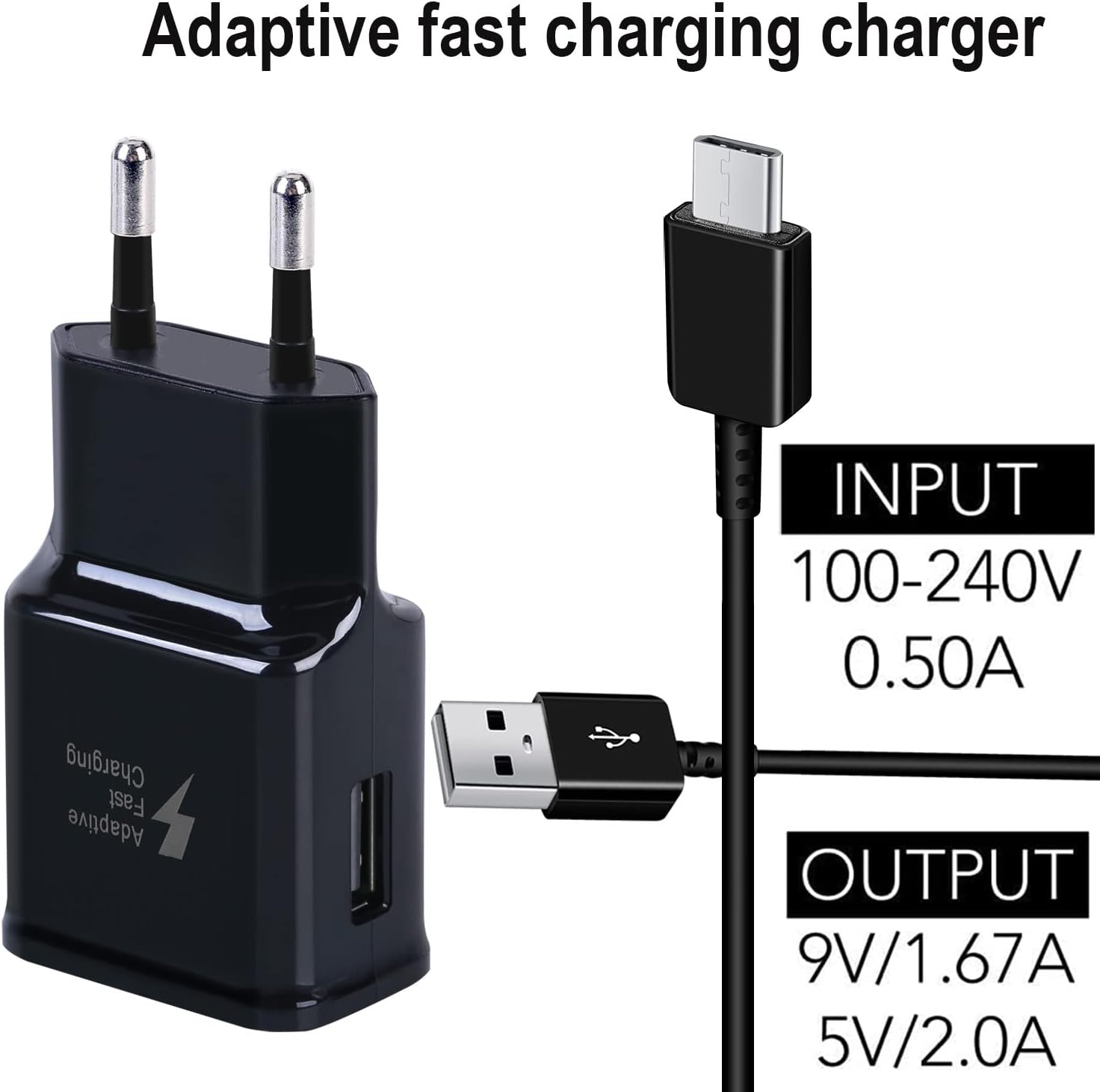 Detalle 2 de Powersky USB Schnellladegerät mit USB C Kabel 1,5 m