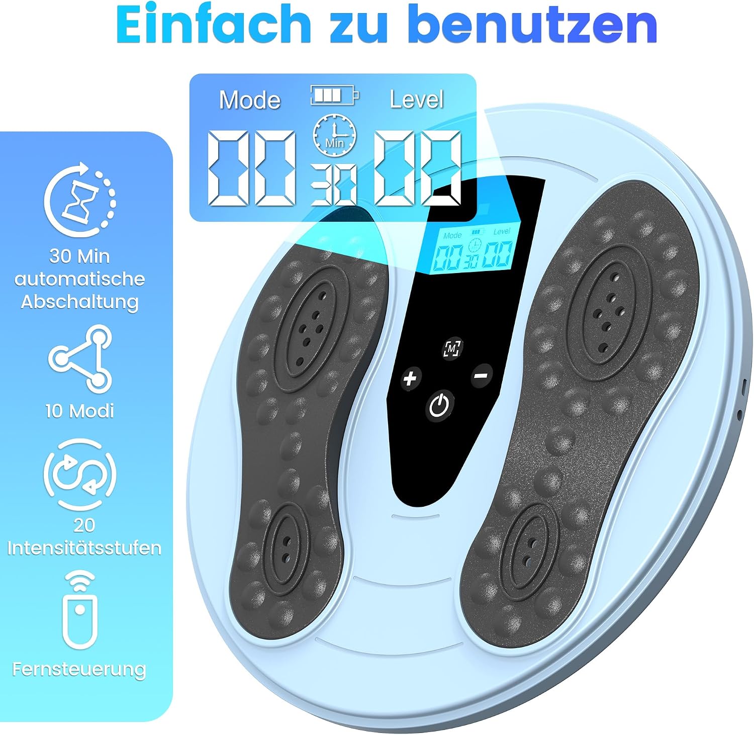 Thumbnail 6 de Medic Durchblutungs-Stimulator Beine & Füße mit Rotlichttherapie (660/850 nm) – EMS+TENS Fußmassagegerät