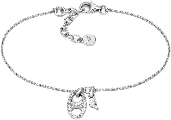 Thumbnail 3 de Emporio Armani bracciale da donna in argento sterling 925 con chiusura a moschettone