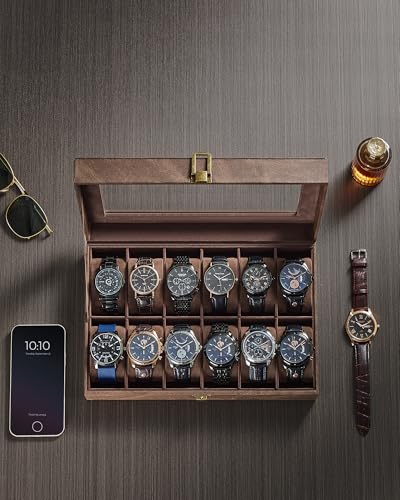 Detalle 2 de SONGMICS JWB120KQ02 Caja de Relojes 12 Compart