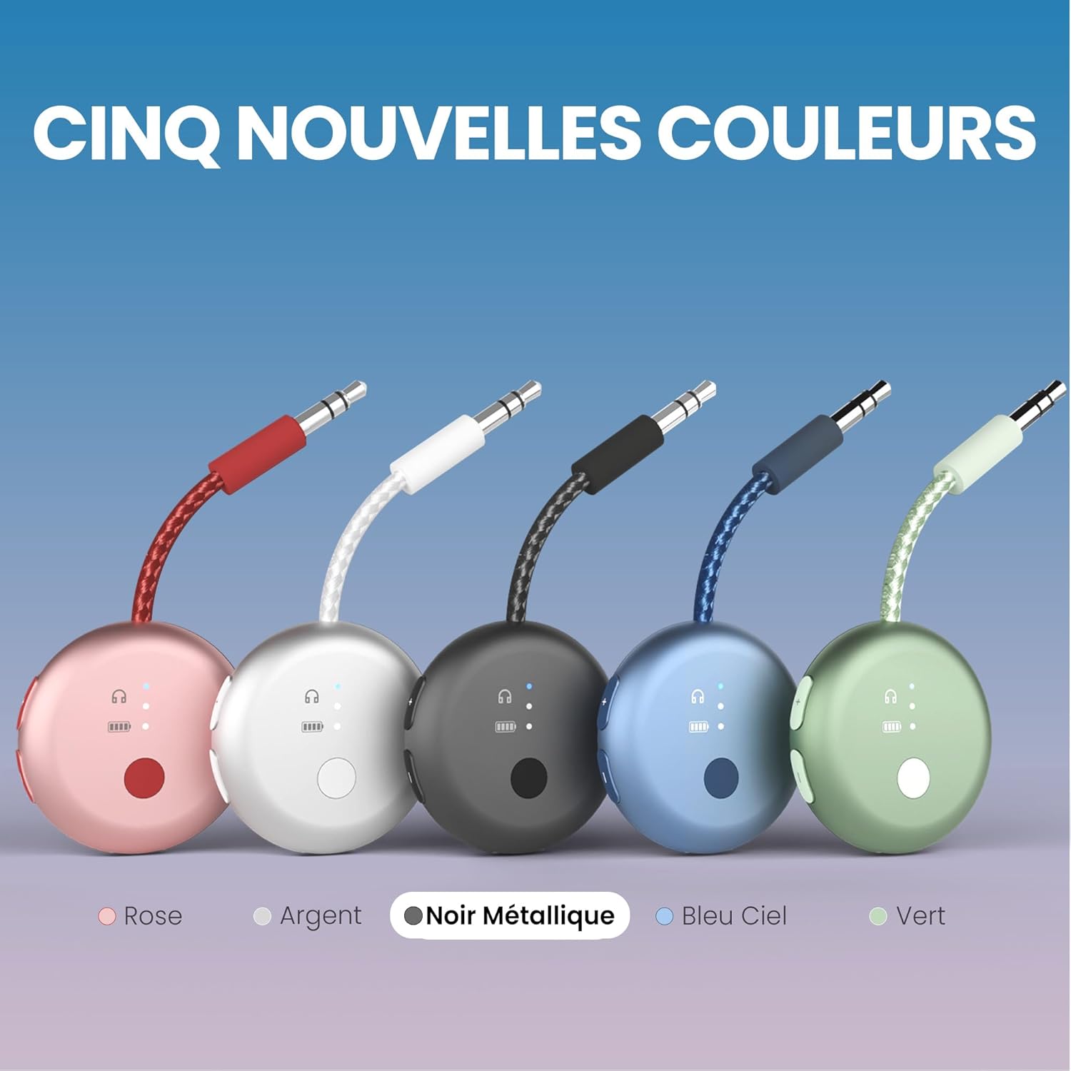 Thumbnail 3 de Avantree SoundJet R1 – Transmetteur Bluetooth pour avion avec AirPods et écouteurs, aptX Adaptive, 25 h, USB-C – Noir métallisé