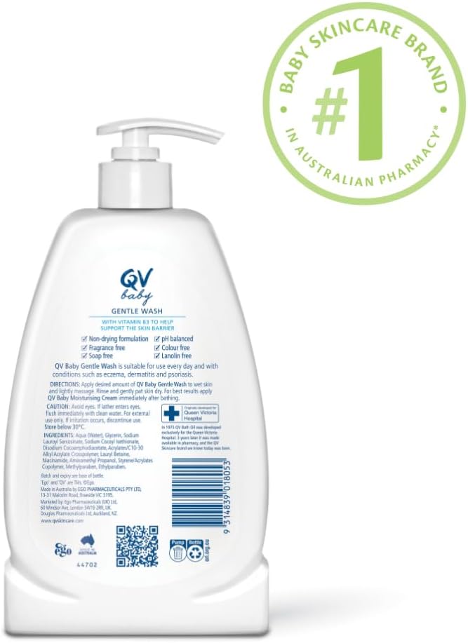 Thumbnail 1 de QV Baby Gentle Wash 500ml gentle body wash for sensitive skin