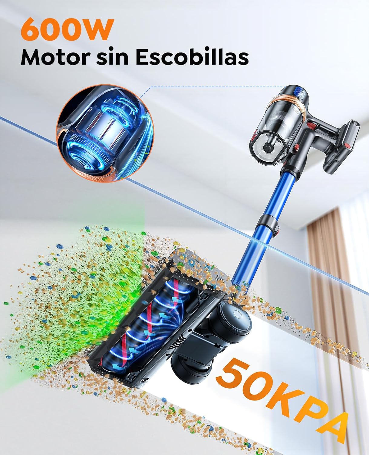 Detalle 2 de INTETURE BP50 Aspiradora sin cable potente 🧹