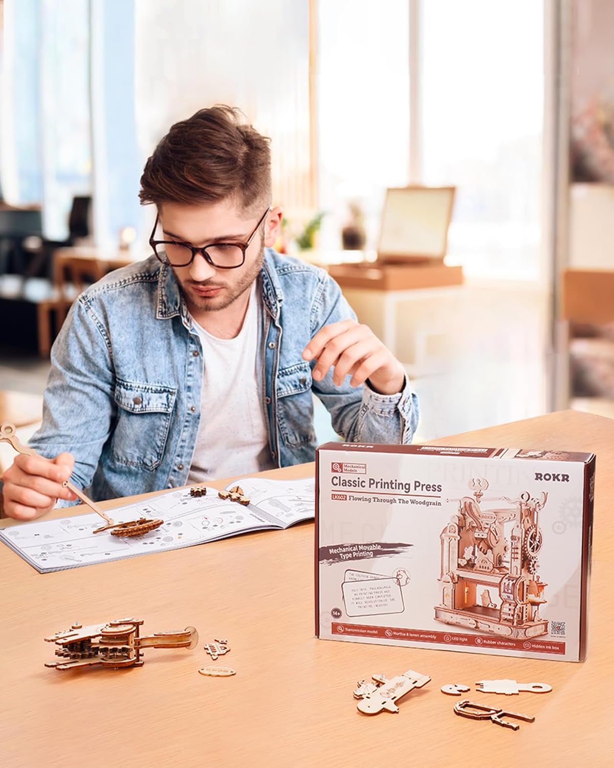 Detalle de ROKR LK602 Puzzle 3D in legno 303 pezzi 🧩
