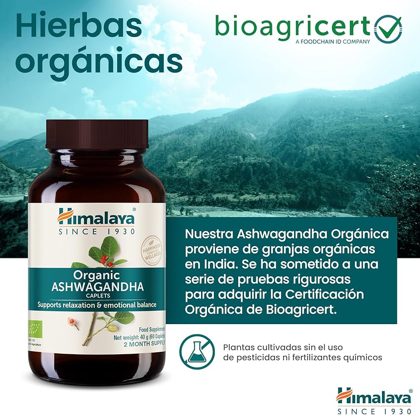 Thumbnail 3 de Himalaya Ashwagandha Orgánica 🌿 Suplemento para Estrés y Energía