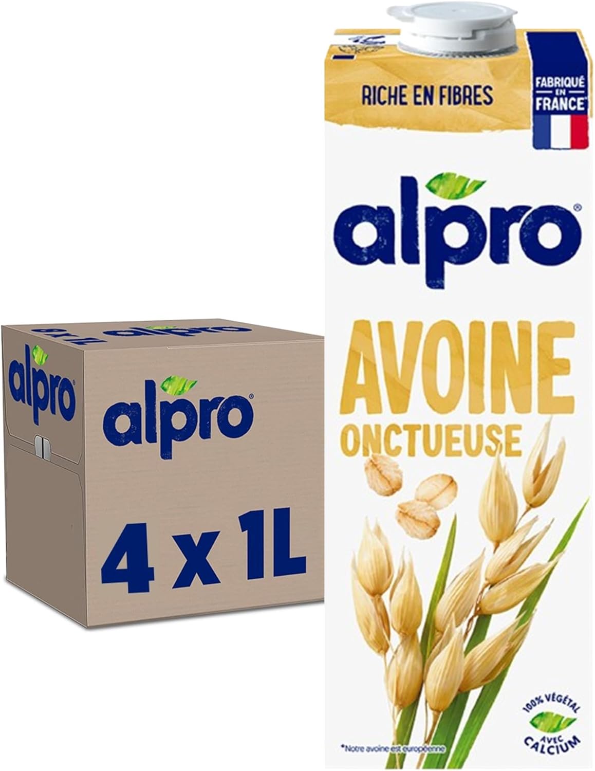 Detalle de Alpro Boisson Végétale Avoine 1L – Lot de 4x1L