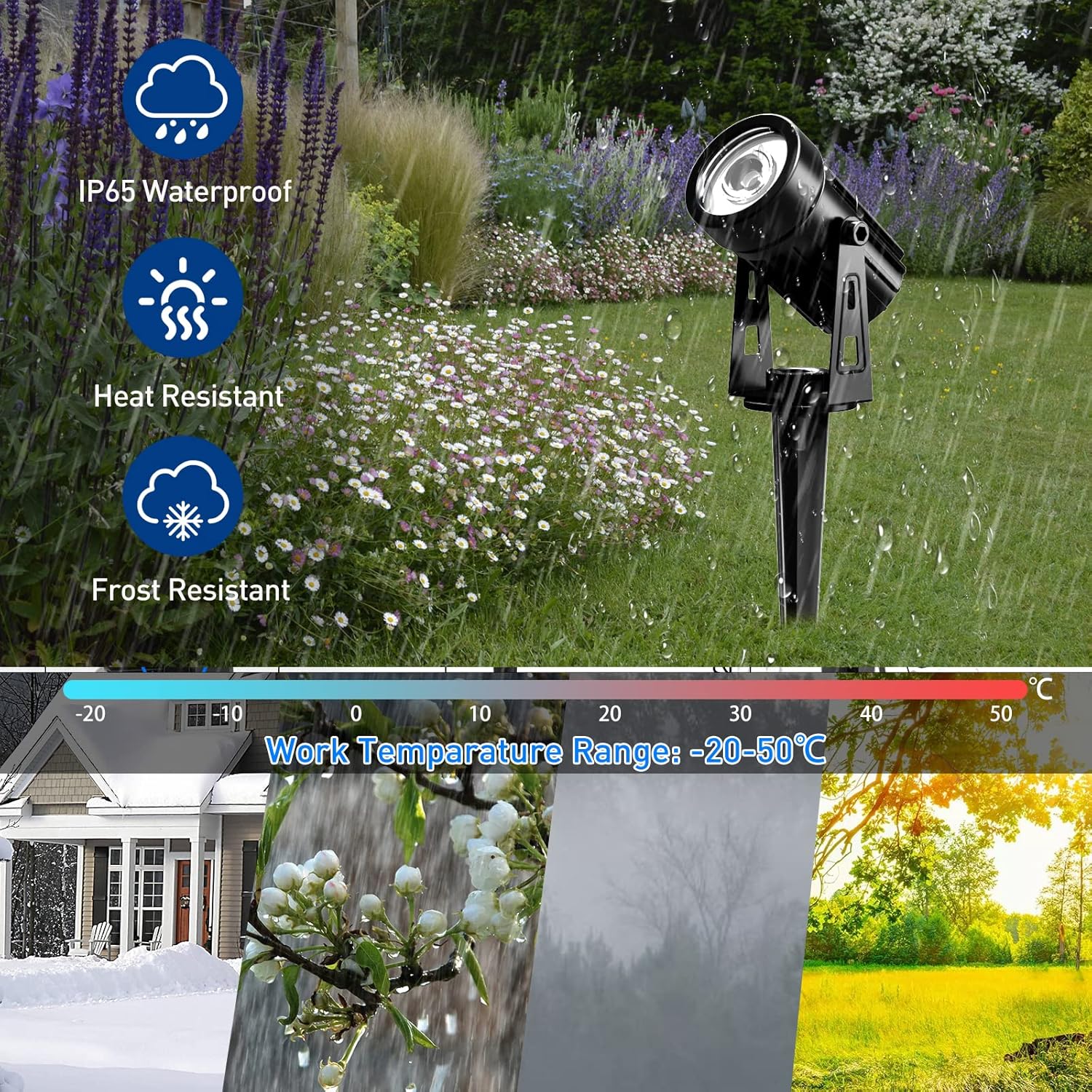 Thumbnail 1 de T-SUNUS Solar Garden Spot Lights 3000K