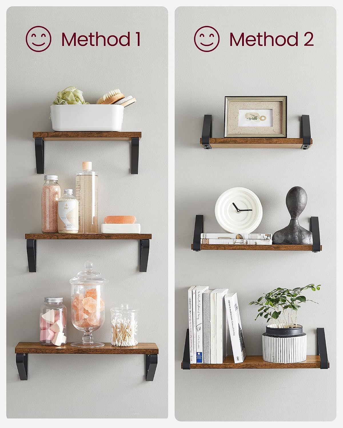 Thumbnail 5 de VASAGLE LWS33BX floating shelf set 3