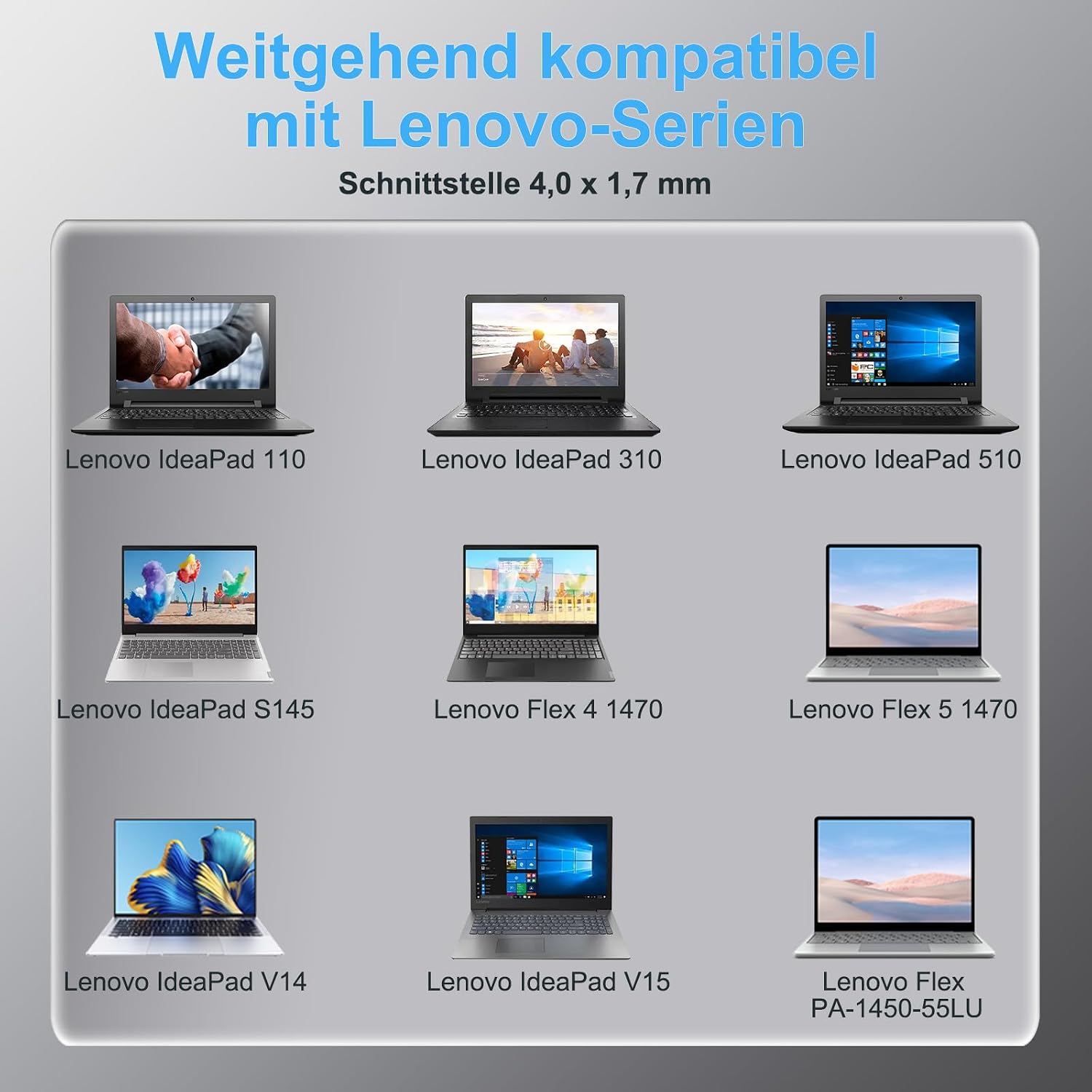 Detalle 2 de shefor 65W Ladekabel kompatibel Lenovo