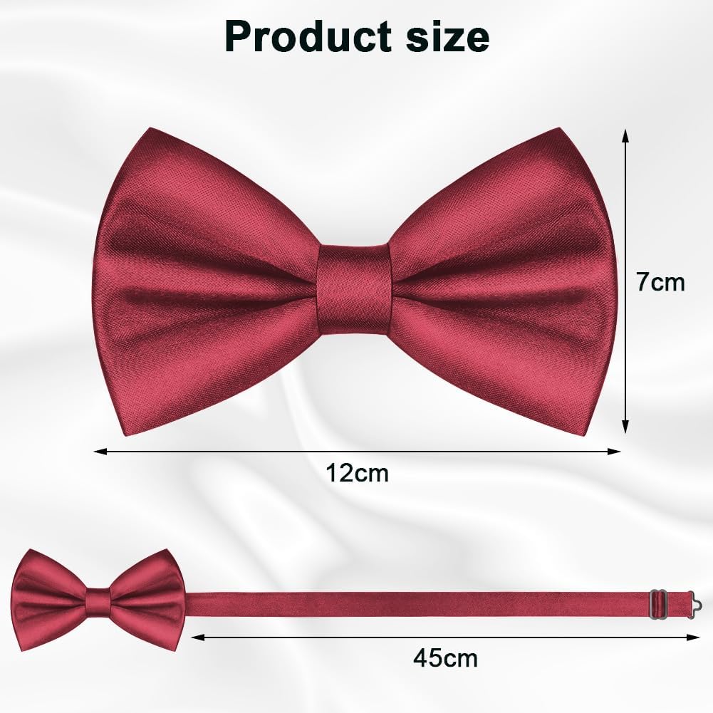 Thumbnail 1 de URAQT Papillon Regolabili con Gancio Rosso Bordeaux – Elegante e Versatile per Adulti e Bambini