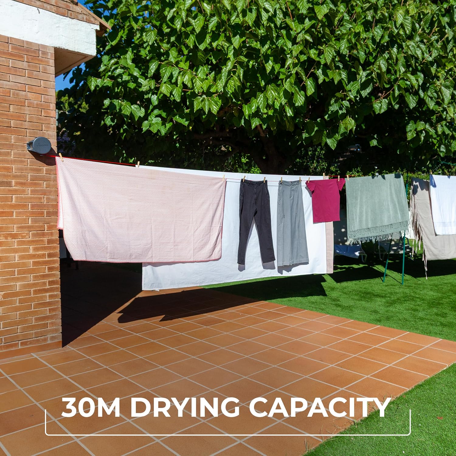Thumbnail 2 de Vileda Dual Cordomatic Retractable Washing Line, 30m