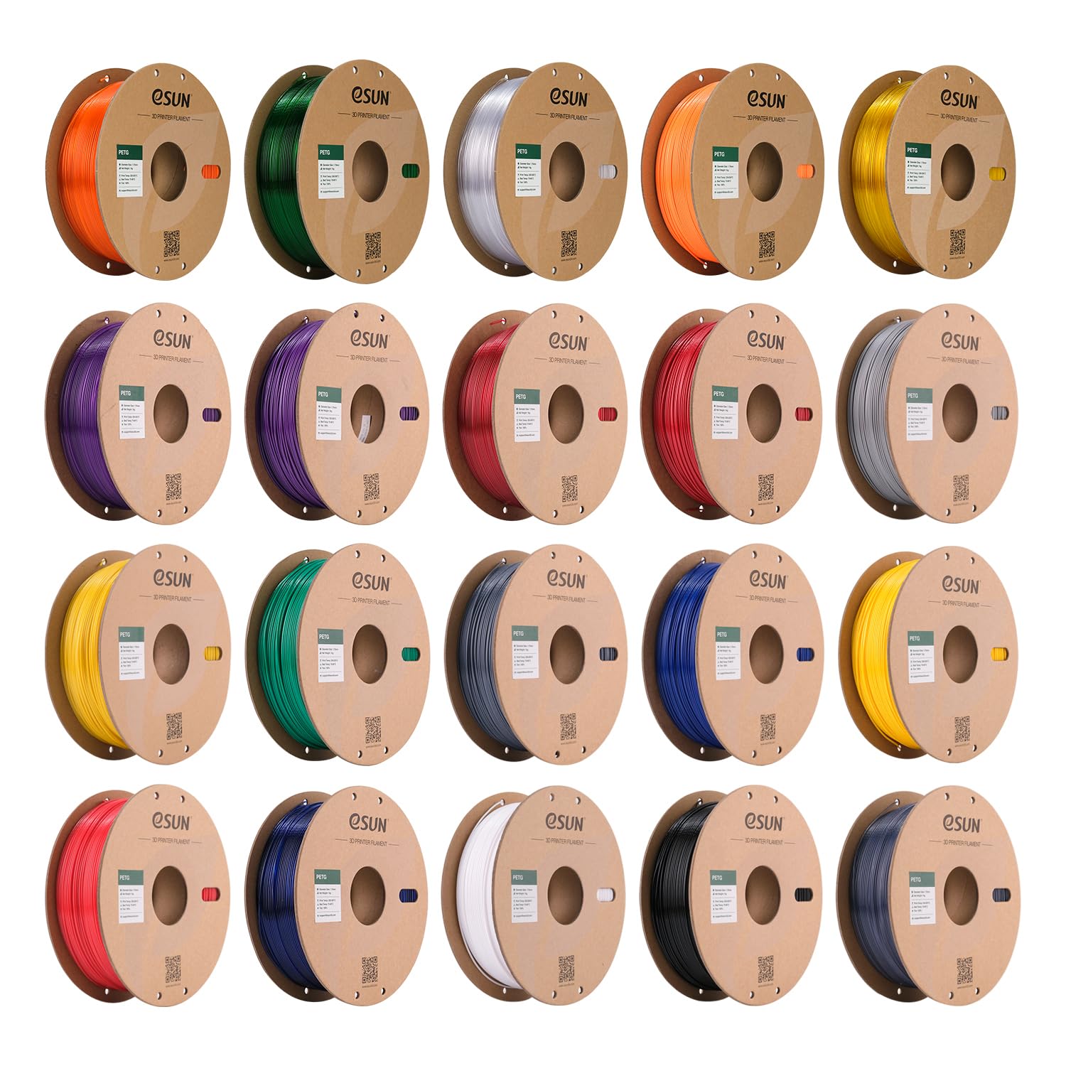 Thumbnail 6 de eSUN Filamento PETG 1.75 mm – Bobina da 1 kg, Arancione Solido, alta precisione