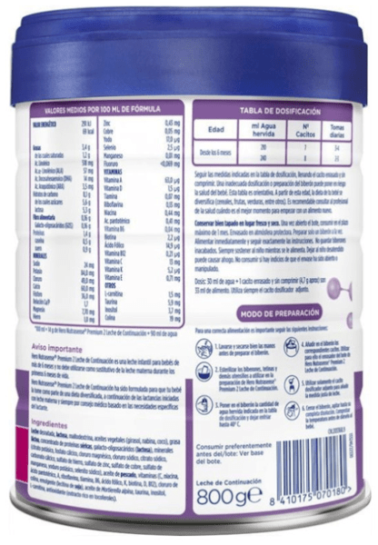 Detalle de Hero Nutrasense Leche de Continuación Premium 6x800 g