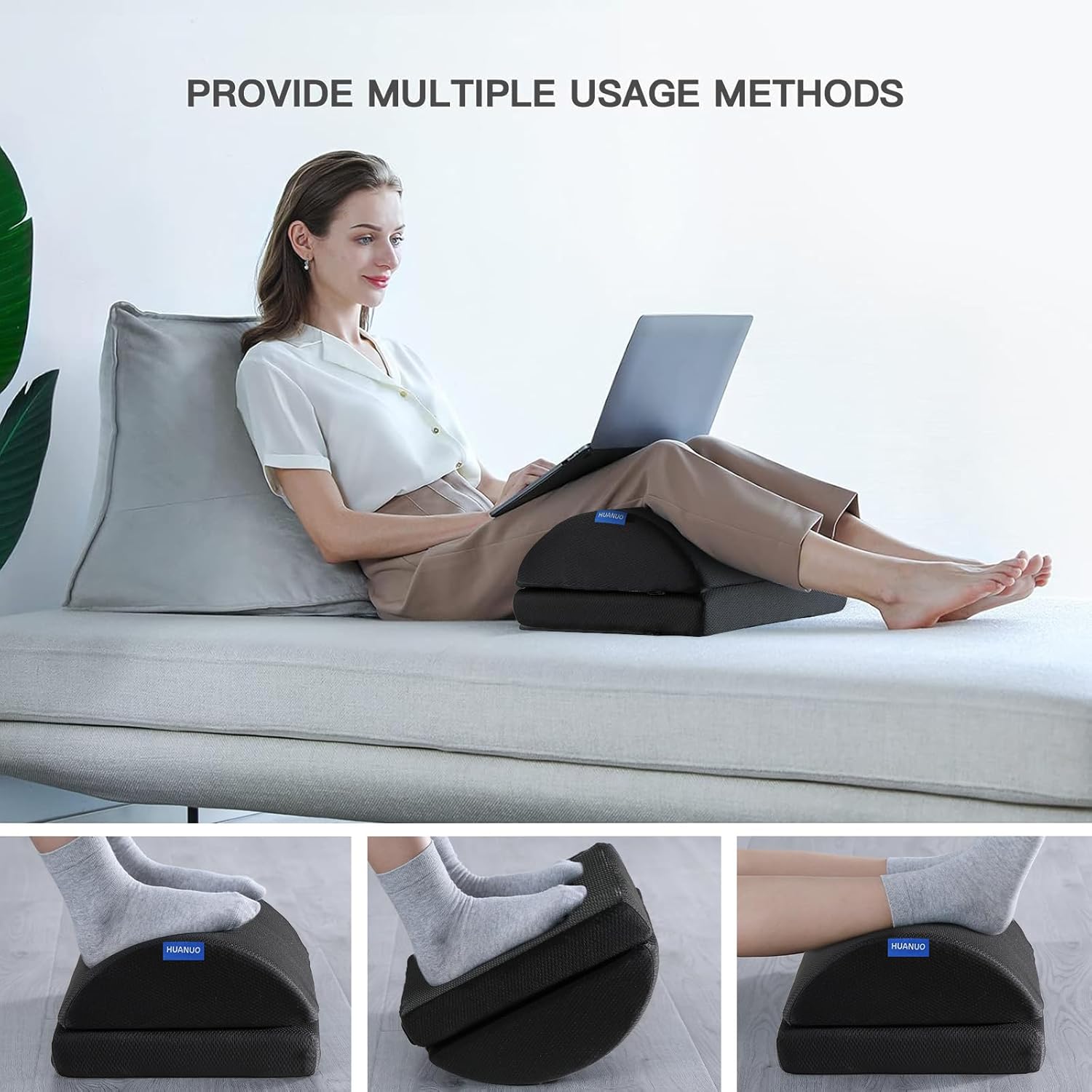 Thumbnail 4 de HUANUO Footrest with Memory Foam review: comfortable, adjustable under-desk support