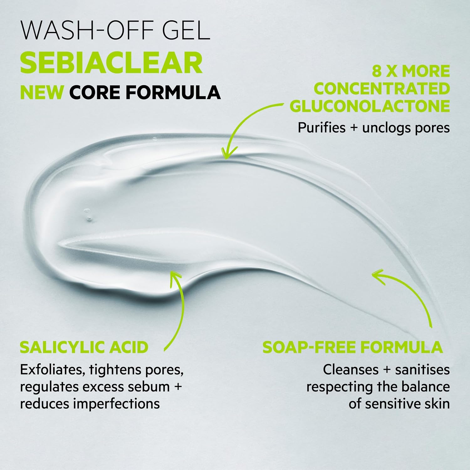Thumbnail 2 de SVR SEBIACLEAR Salicylic Acid Face Wash & Body Wash: Purifying, Soap-Free Cleanser for Oily, Acne-Prone Skin