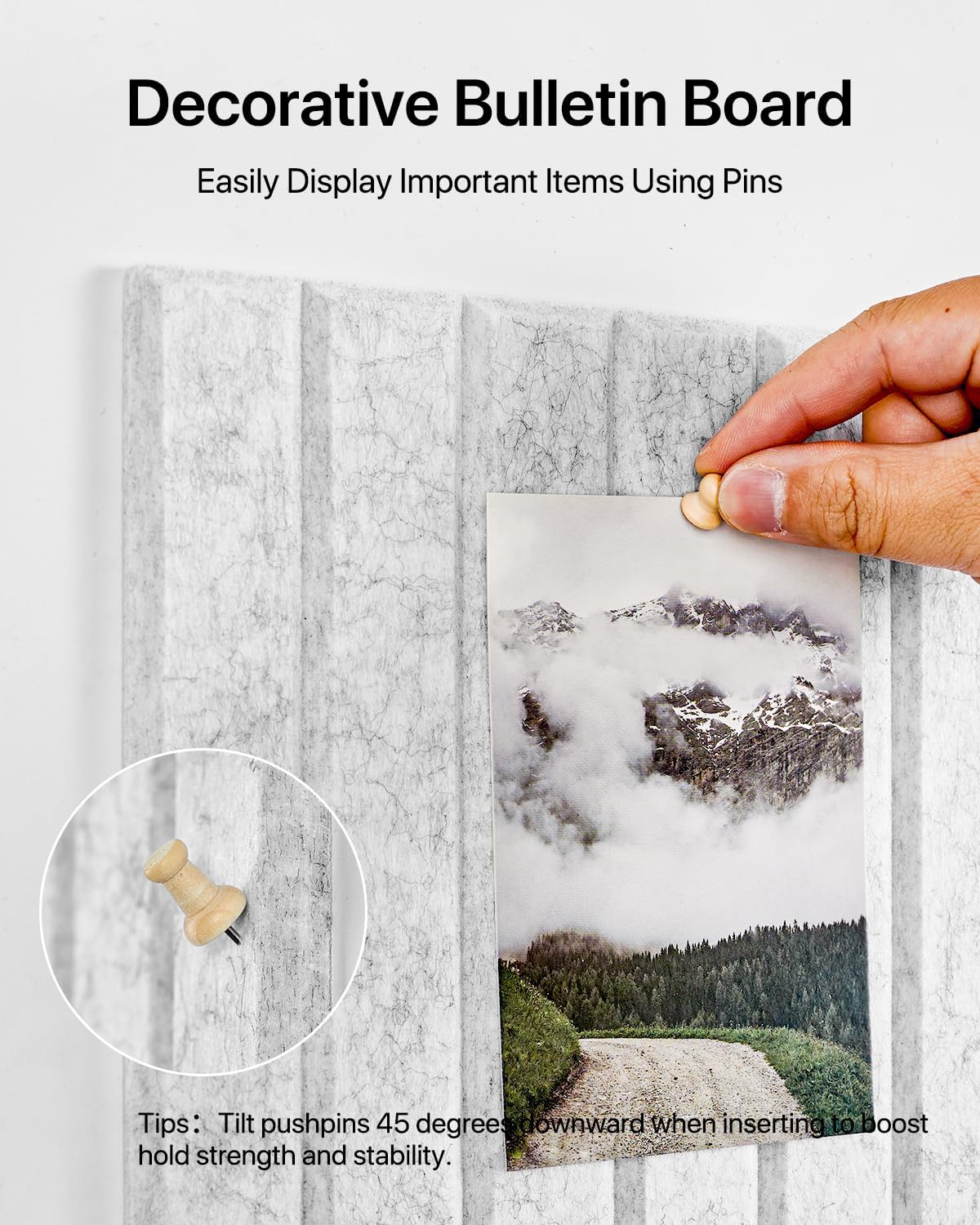 Detalle de Soundsbay Large Cork Board Tiles (120x90cm) with 60 Self-Adhesive Stickers