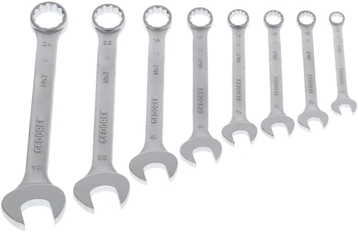 Detalle 2 de GEDORE DIN3113A – zestaw 8 kluczy płasko-oczkowych 10–24 mm ze stali CrV