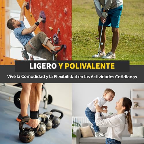 Detalle de CAMBIVO Muñequeras Gym Ajustable 2Pcs: soporte cómodo para entrenamientos y uso diario