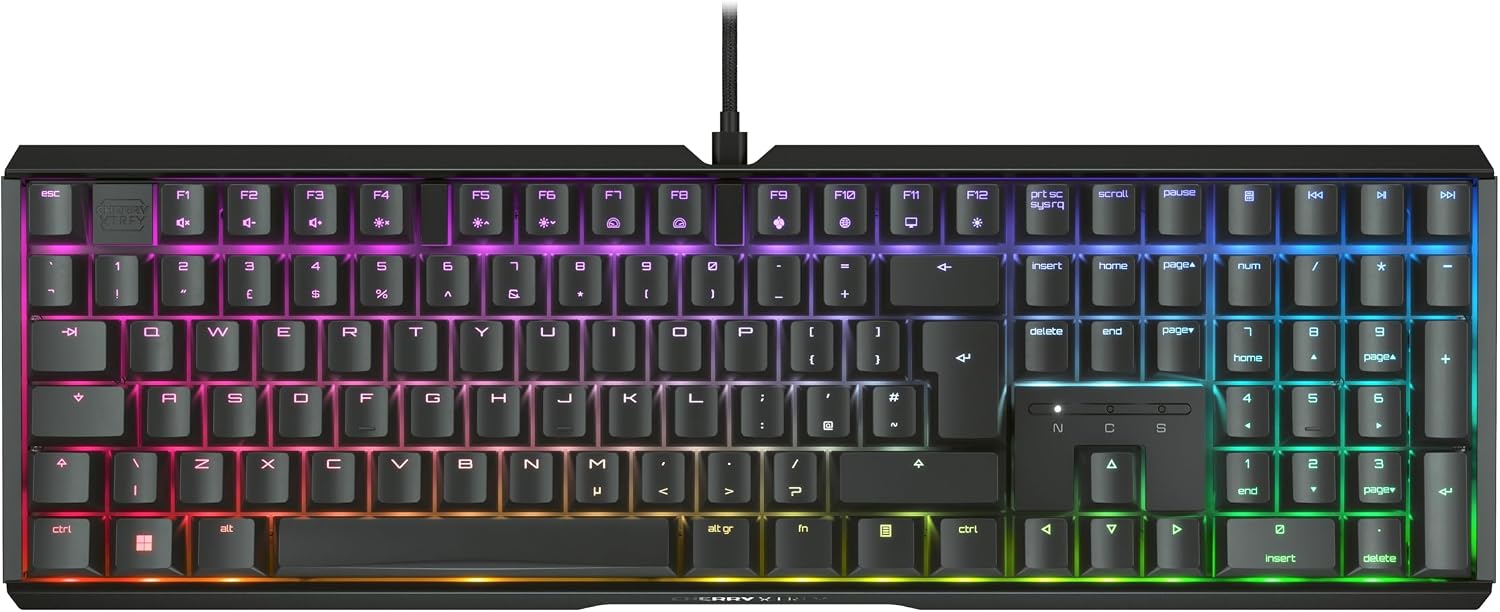 Detalle de CHERRY XTRFY MX 3.1 – mechaniczna klawiatura gamingowa UK, RGB, MX2A Brown