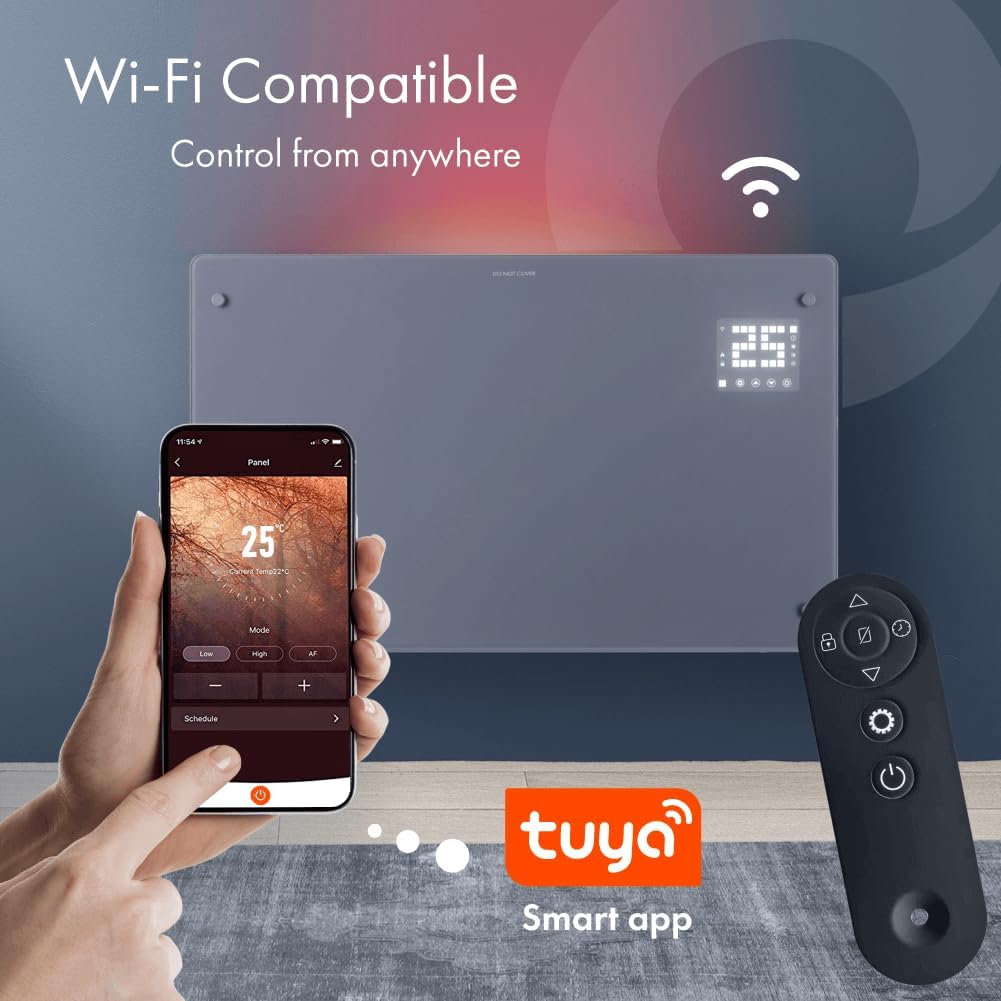 Thumbnail 4 de Devola DVPW2000G 2000W smart glass panel heater