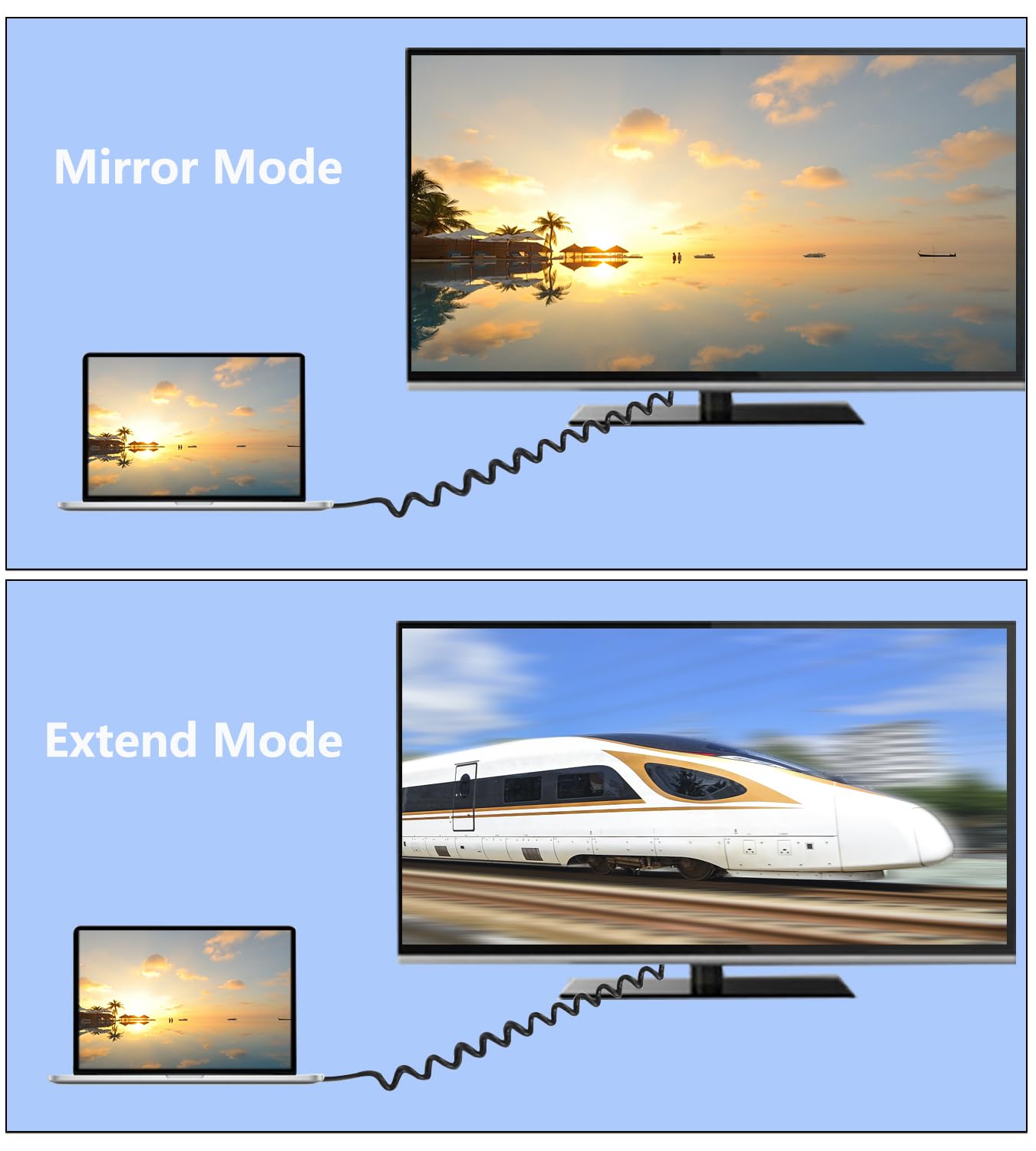 Thumbnail 3 de LANMINGLEL Right Angle HDMI Coiled Cable 4K 60Hz