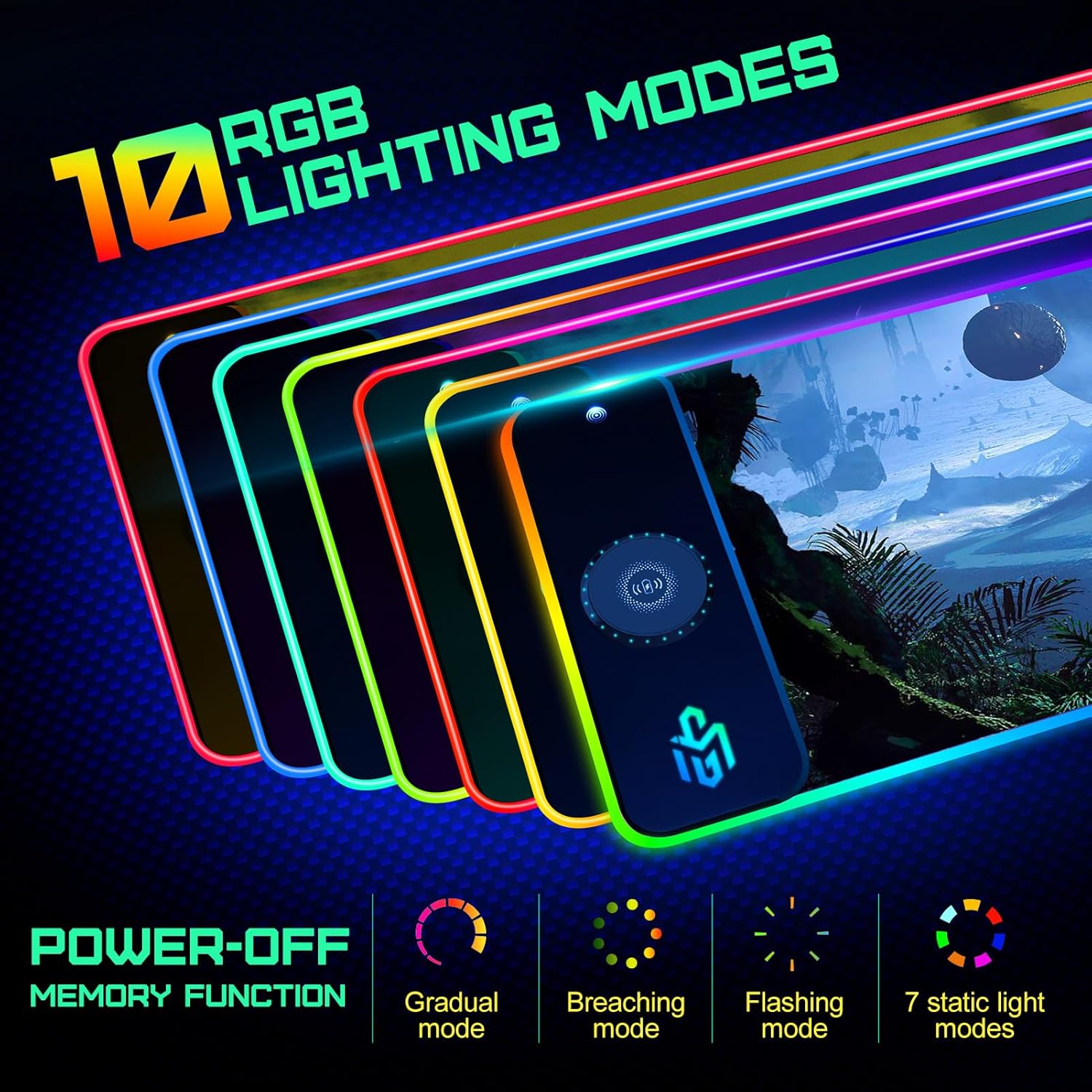 Thumbnail 3 de GIM Wireless Charging RGB Mouse Pad 15W