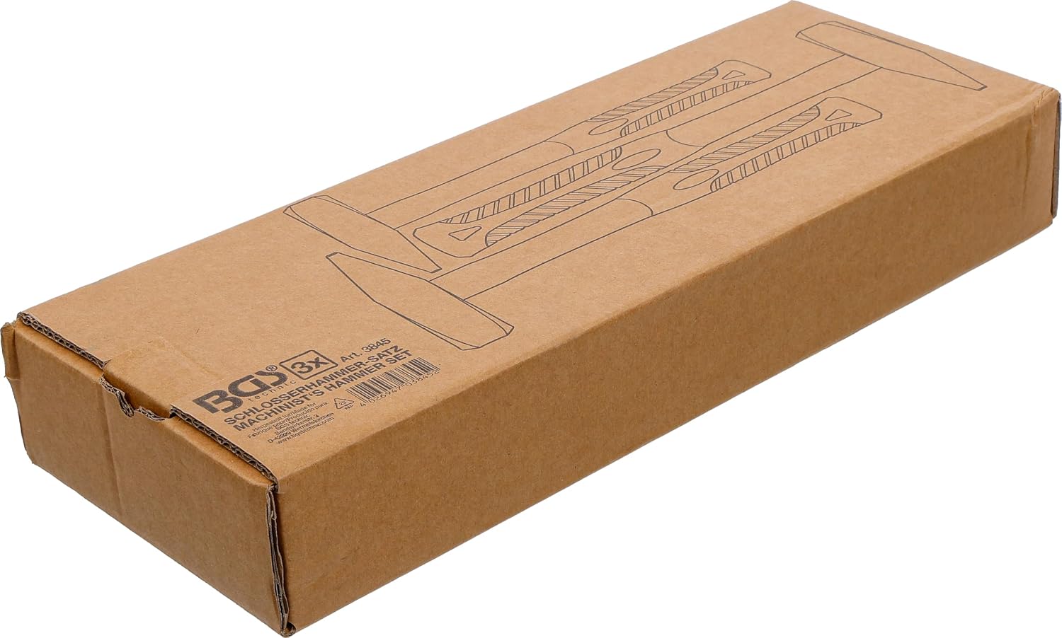 Thumbnail 6 de BGS 3845 Engineer’s Hammer Set, Fibreglass Handles, DIN 1041, 300/500/800 g