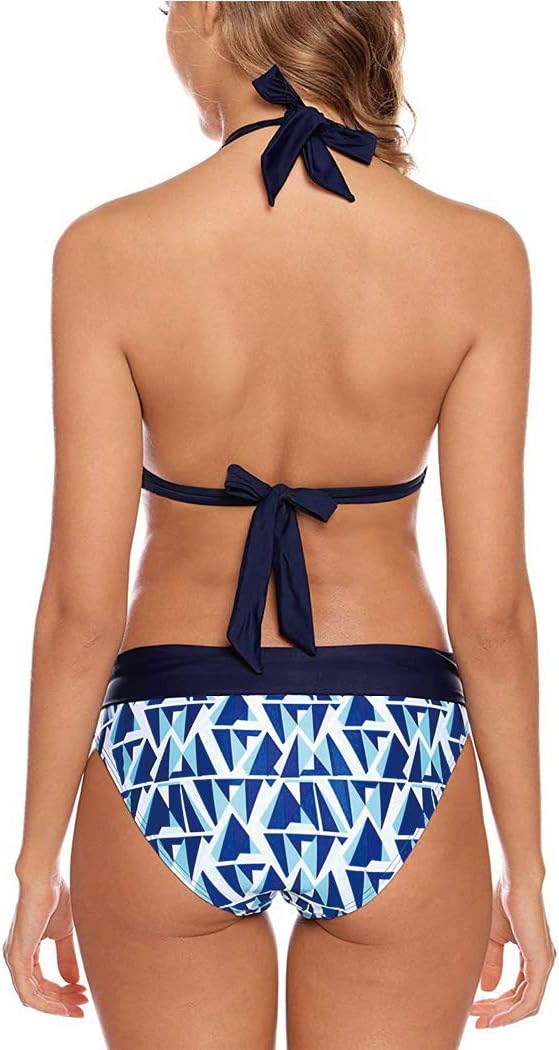 Detalle 2 de Aidotop Damen Bikini Set Triangel Badeanzug – Zweiteiliger Strandbadeanzug mit verstellbarem Neckholder