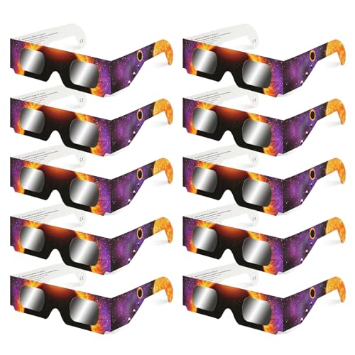 Detalle de QIWEI Gafas Eclipse Solar ISO 12312-2 — Pack 4/10/25/50 (Cartón)