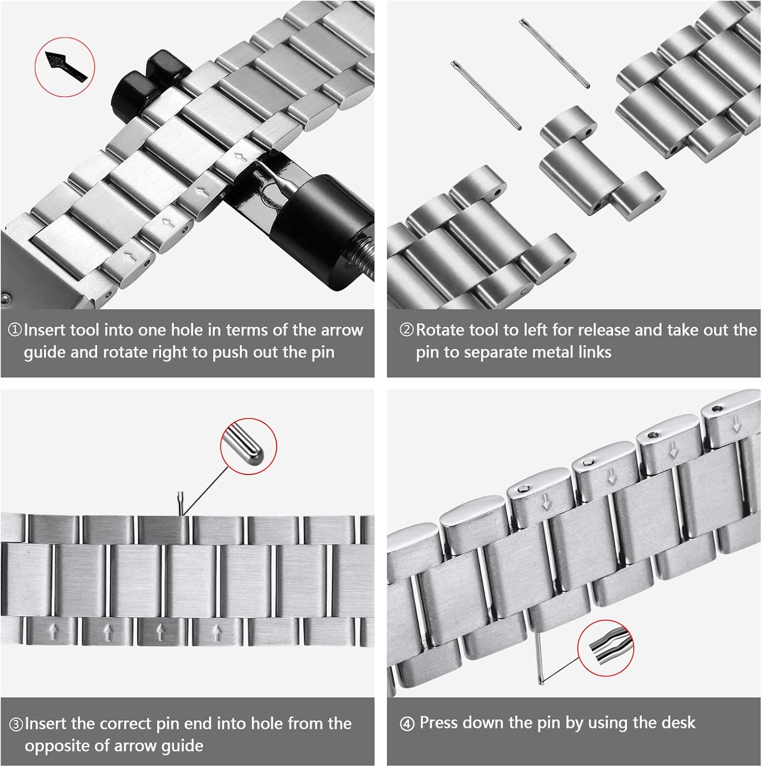 Thumbnail 5 de Netolo Metal Straps stainless steel business band for Apple Watch (46mm/45mm/44mm/42mm compatible)