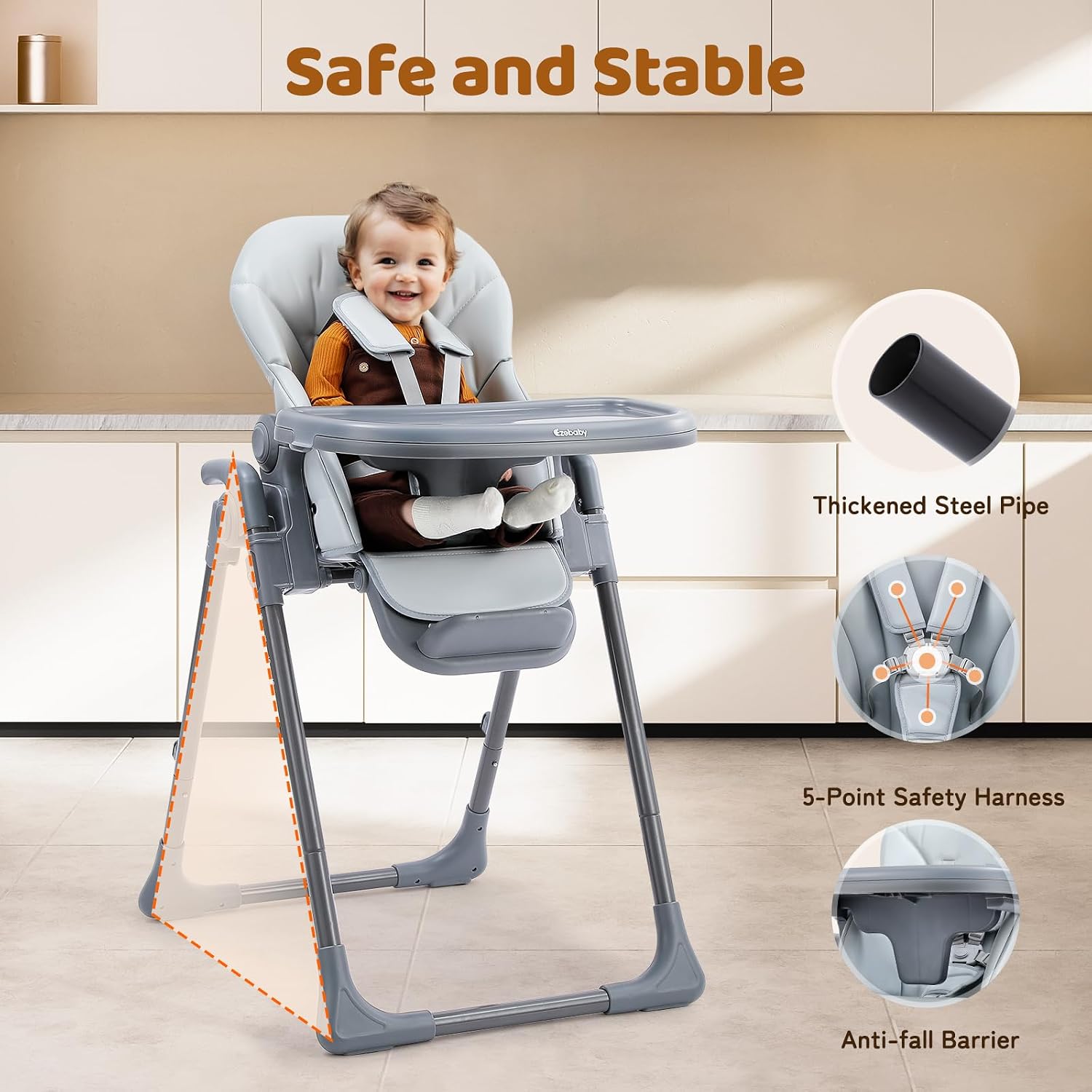 Detalle 2 de Ezebaby Seggiolone Ergonomico 6 altezze