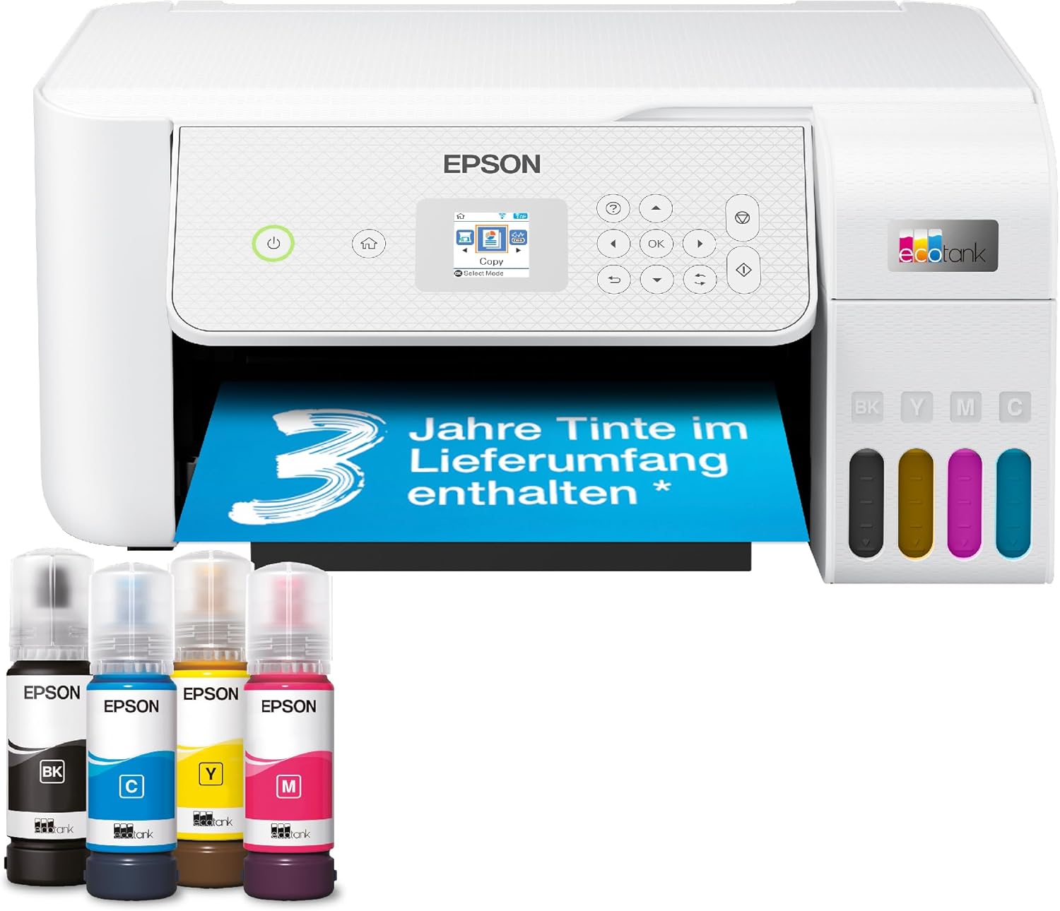 Detalle de Epson EcoTank ET-2856, A4, Wi-Fi, 3 Jahre Tinte đš