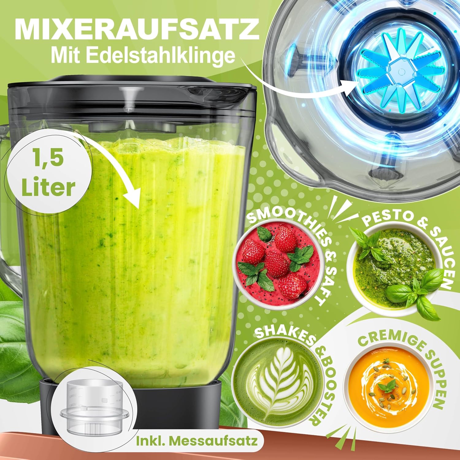Thumbnail 3 de KESSER 3-in-1 Universal Küchenmaschine K-KM 3000 mit Fleischwolf, Knetmaschine und 5,5-l-Schüssel (inkl. Zubehör-Set)