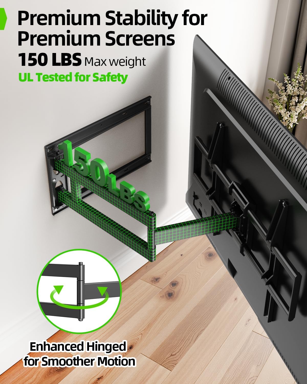 Thumbnail 4 de USX Mount Long Arm TV Wall Mount 42–90 inch