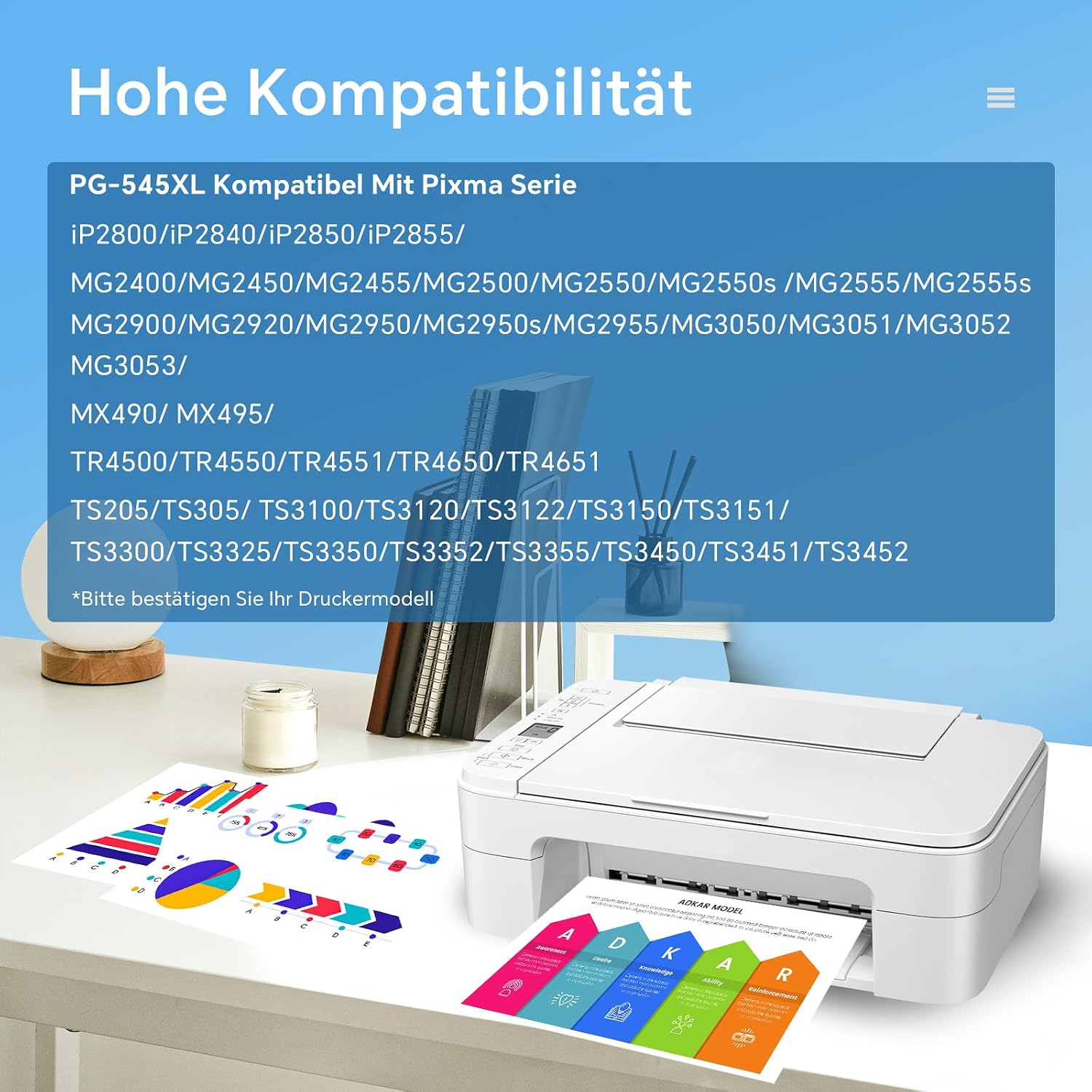 Thumbnail 1 de 545 XL Schwarz – Wiederaufbereitete Canon 545XL Druckerpatrone (PG-545/PG-545XL) für TS3350 TS3450 und mehr