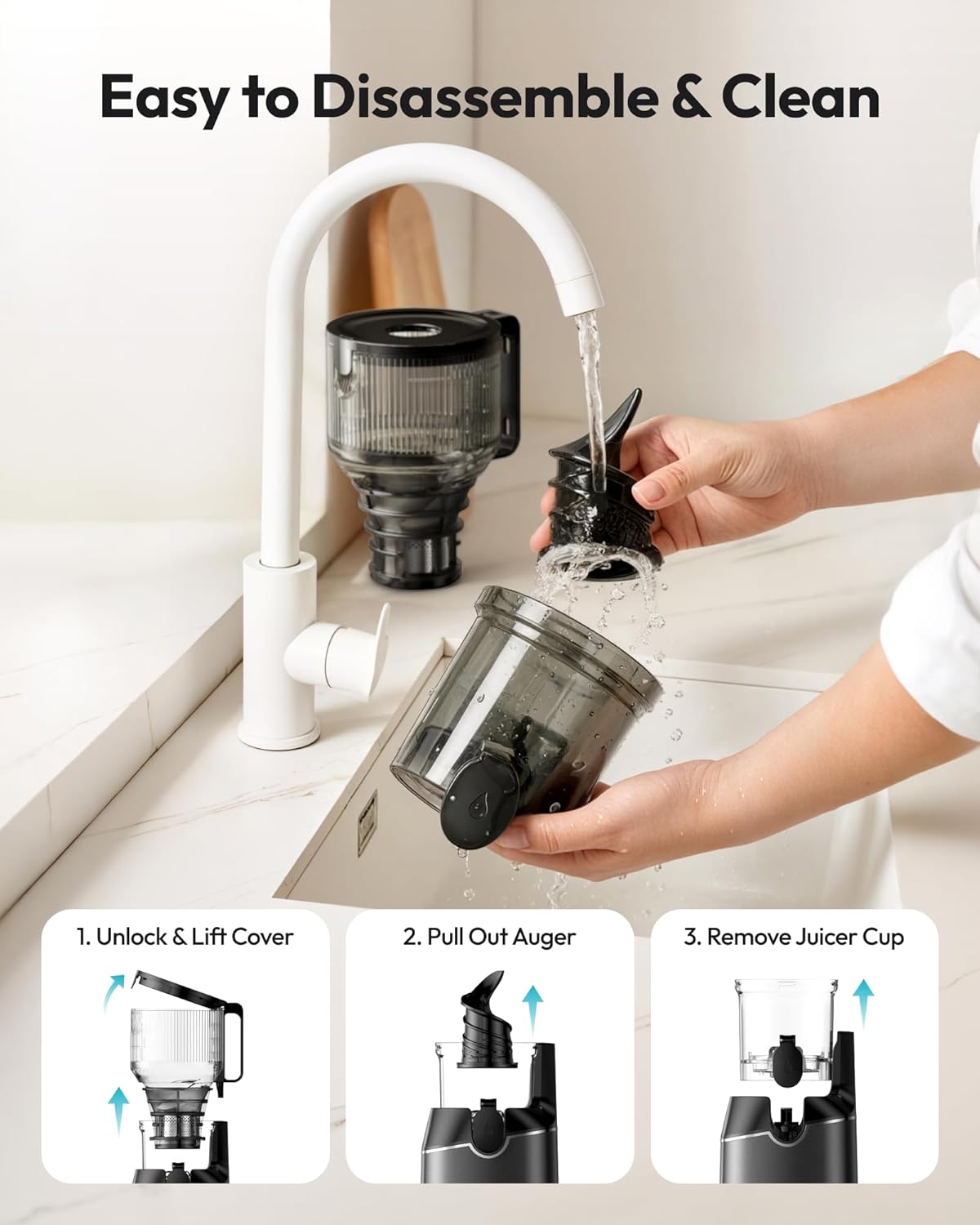 Thumbnail 2 de EUHOMY 5.5" Wide Feed Cold Press Juicer 🥤