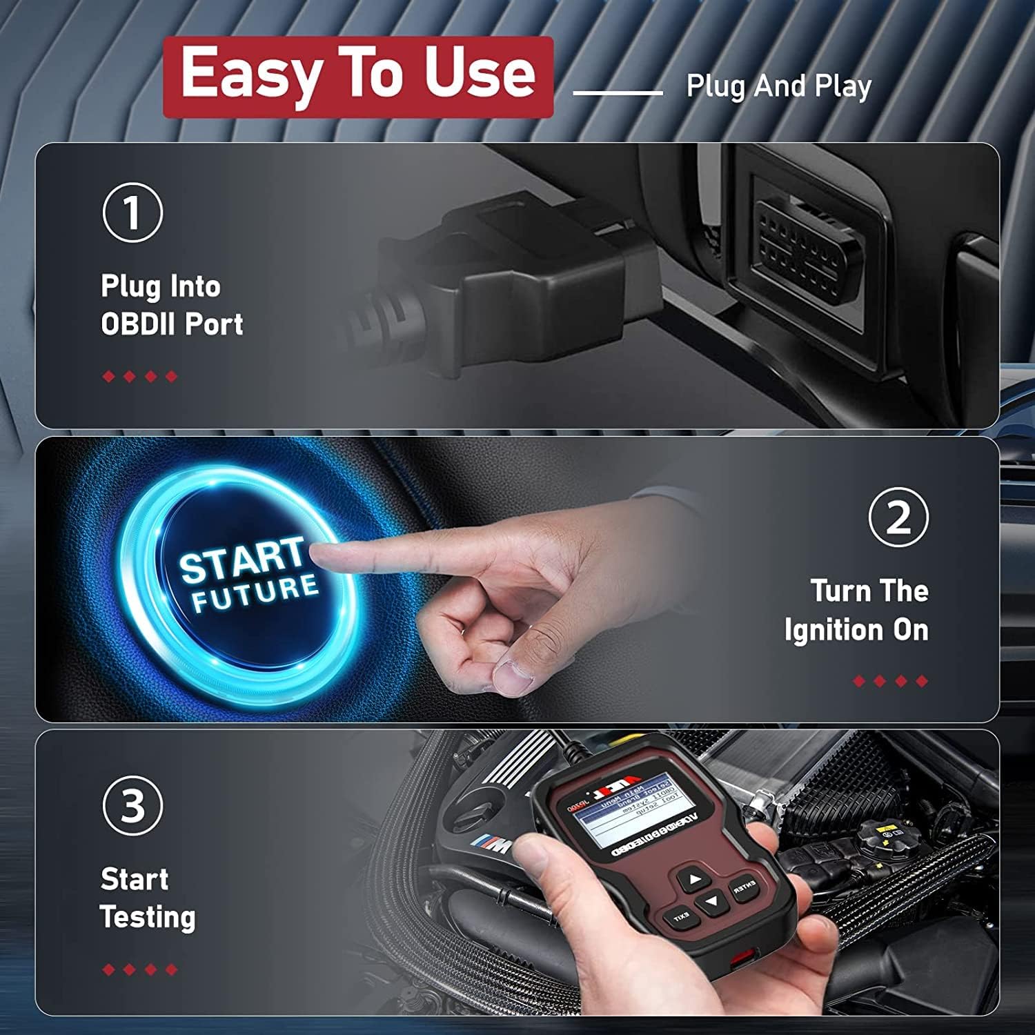 Thumbnail 5 de ANCEL JP700 JOBD OBD2 Japanese Car Scanner (OBDII diagnostic code reader for Toyota, Nissan, Honda, Mazda, Subaru vehicles)