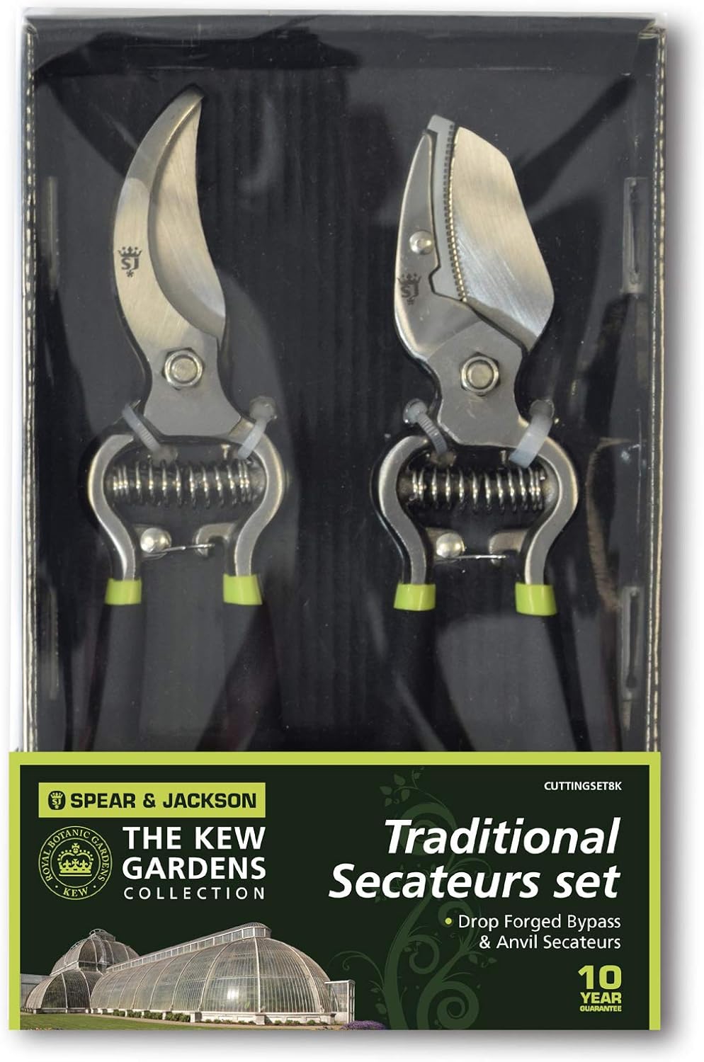 Thumbnail 1 de Spear & Jackson Cutting Set 8K: Kew Gardens Collection Vintage Bypass & Anvil Secateur Set