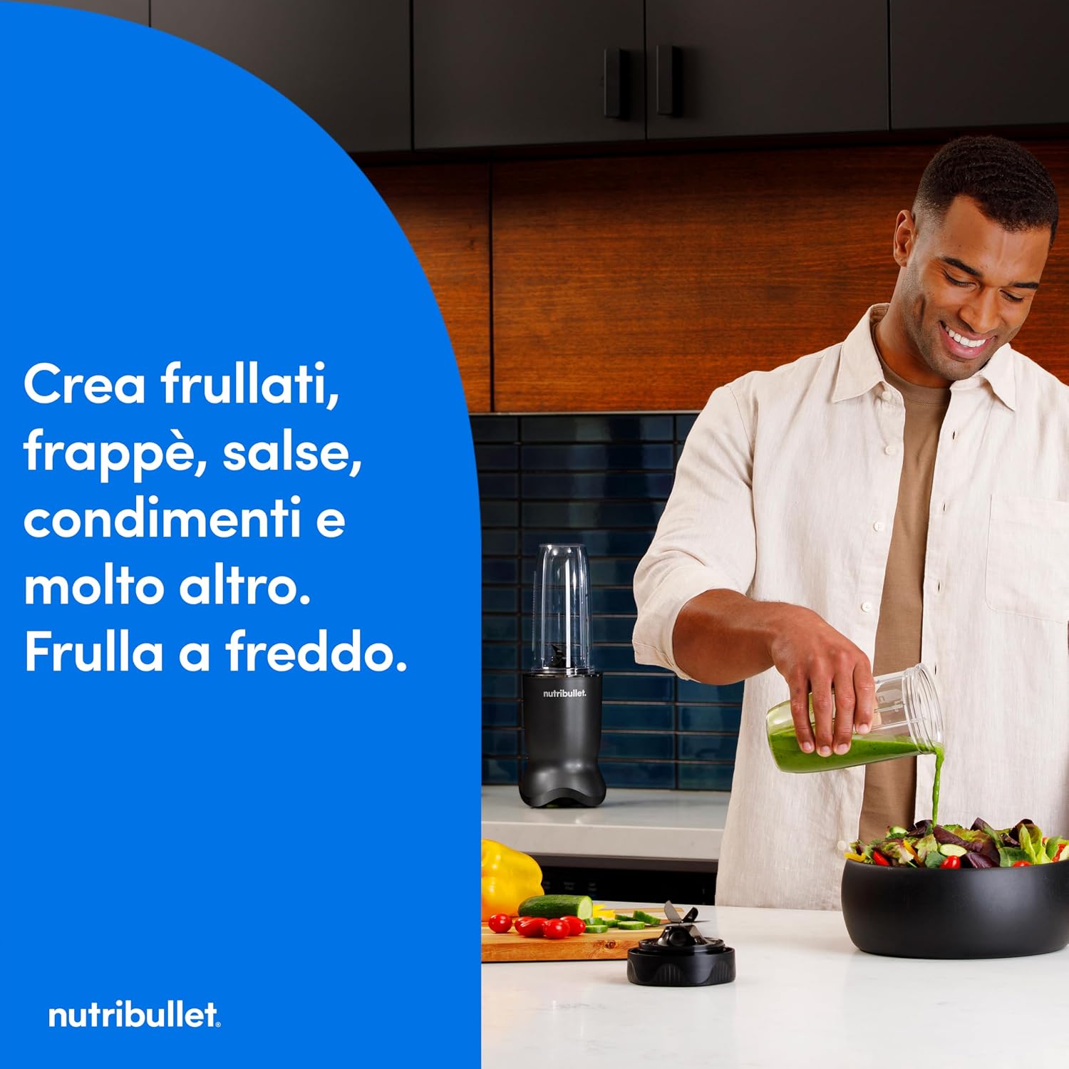 Detalle de Nutribullet Ultra 1000 NB1004DGB – Frullatore Tritatutto 1000W con bicchiere 900 ml